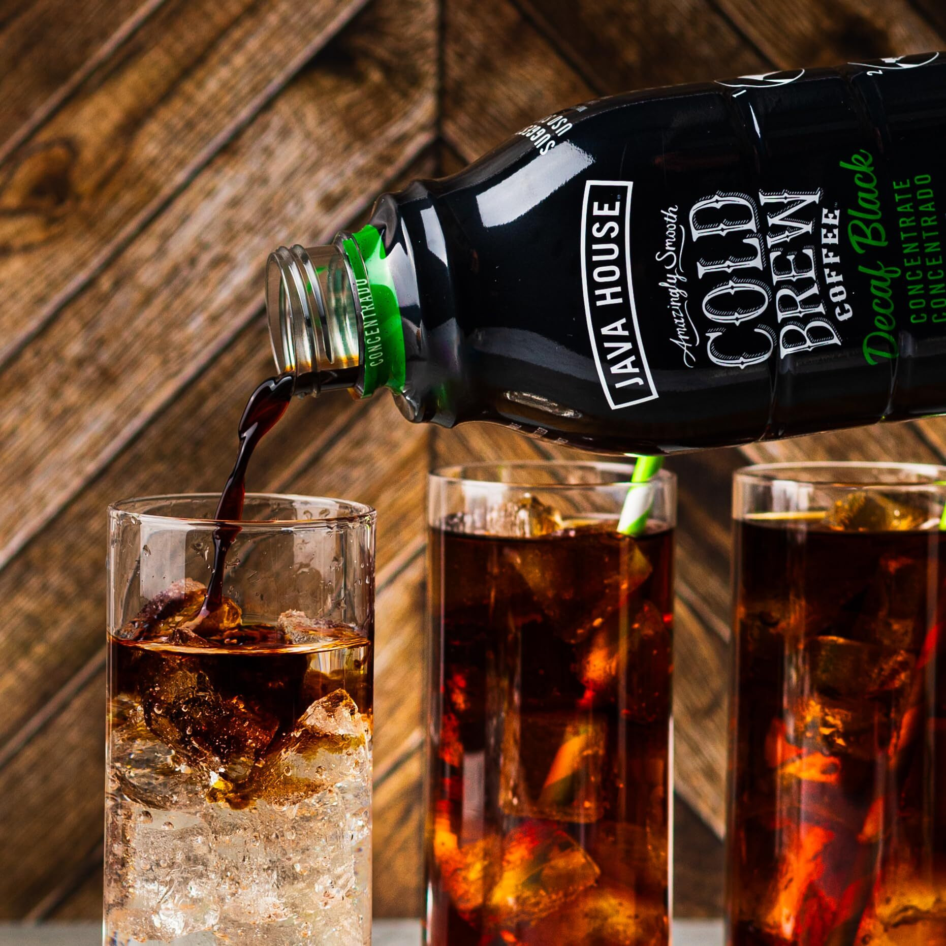 Java House Cold Brew Coffee, Decaf Colombian 41 Liquid Concentrate, 32 Ounce Bottle