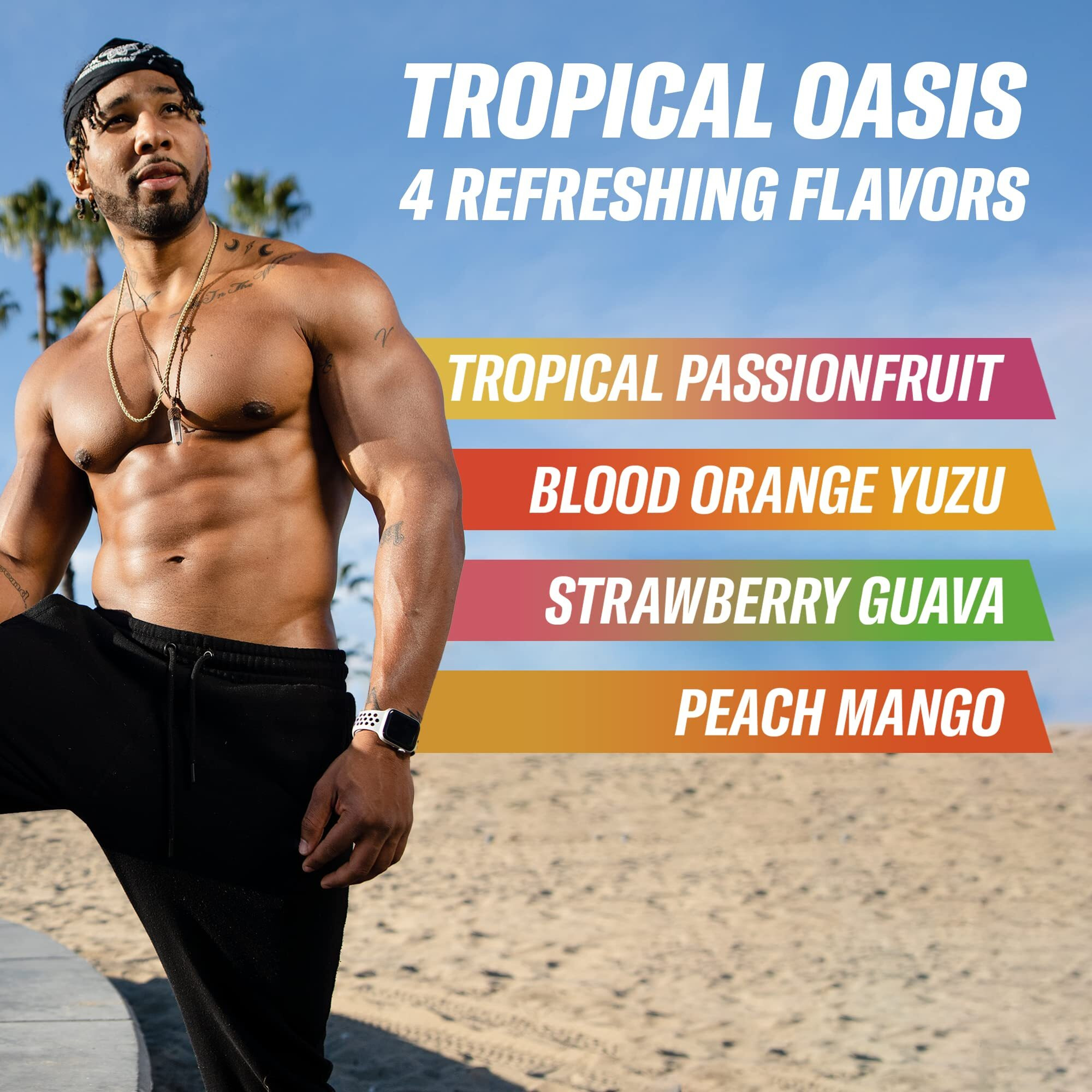 C4 Smart Energy Drinks Variety Pack, Sugar Free Performance Fuel & Nootropic Brain Booster, Coffee Substitute Or Alternative, 4 Flavor Tropical Oasis Variety 12 Pack