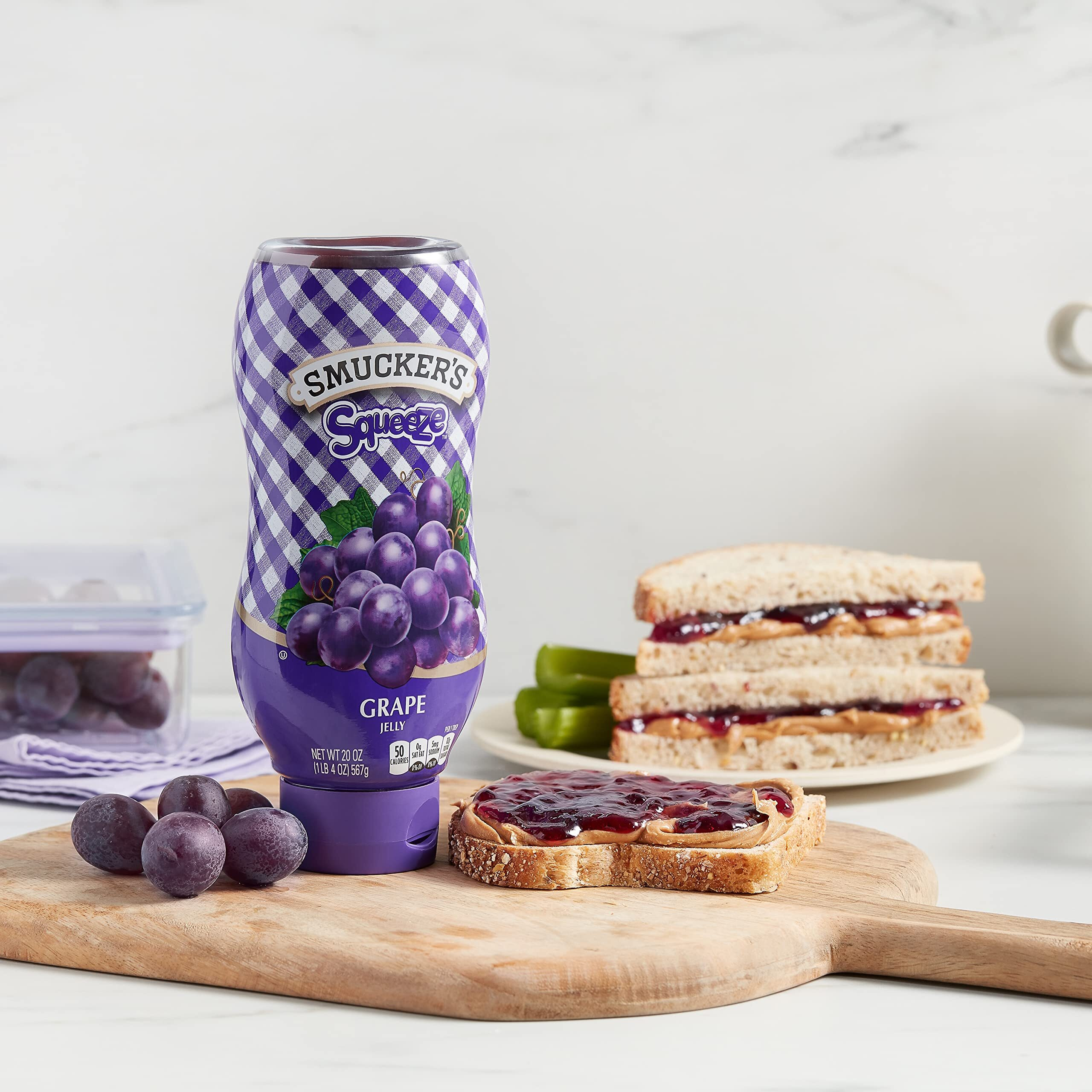 Smucker's Grape Squeezable Jelly, 20 Ounces (Pack Of 12)
