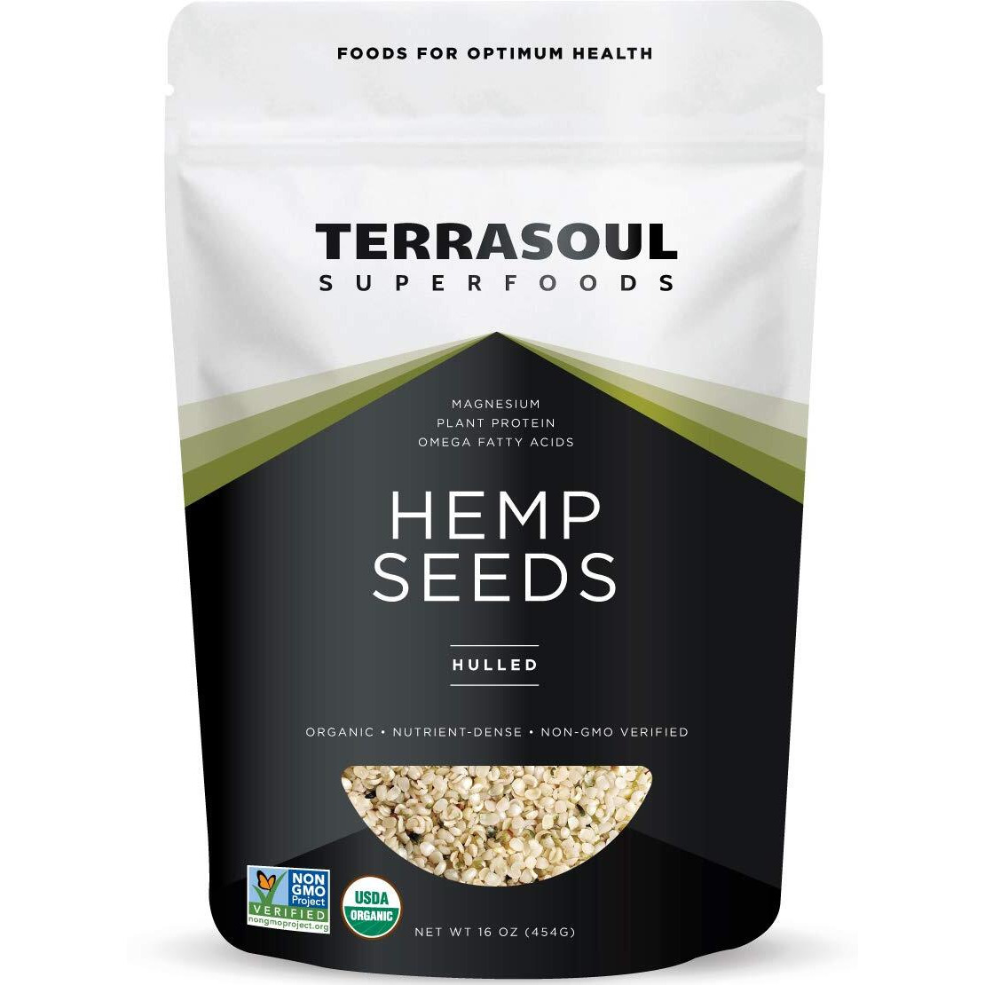 Terrasoul Superfoods Organic Hemp Seeds, 16 Oz, Versatile Superfood For Smoothies, Salads, And Grain-Free Toppings