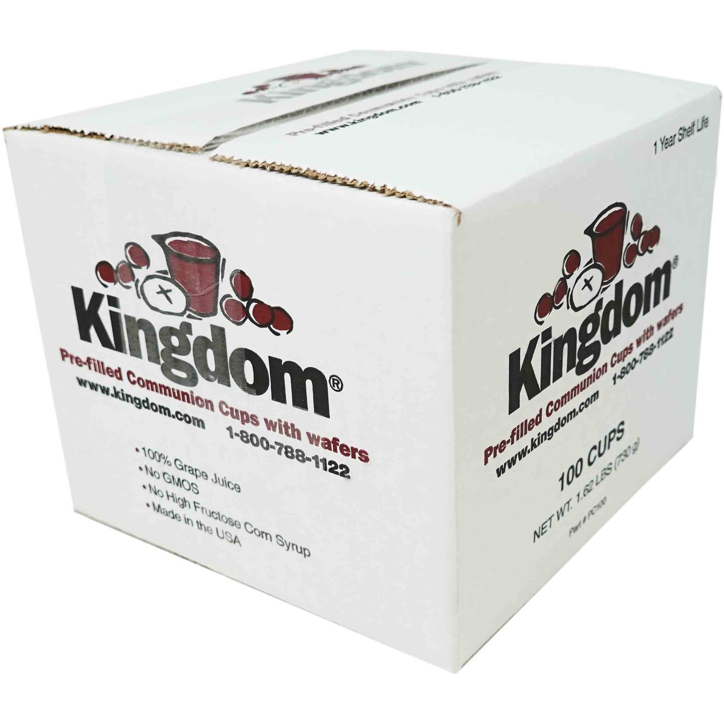 Kingdom Prefilled Communion Cup With Wafers(100 Ct-Red Juice) Sealed In A Single-Serving Container With 1-Year Shelf Life, Perfect For Holy Eucharist Celebration In Hospitals, Summer Camps, And More