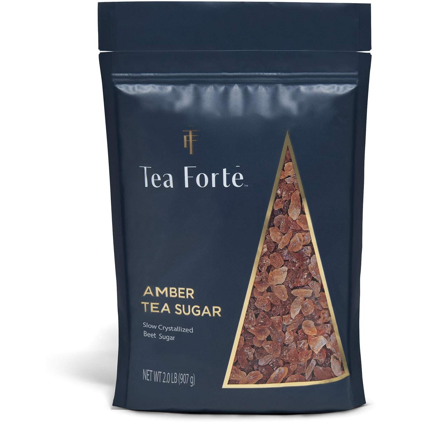 Tea Forte Beet Sugar For Tea And Coffee, Amber Rock Sugar, 2 Pound Bag