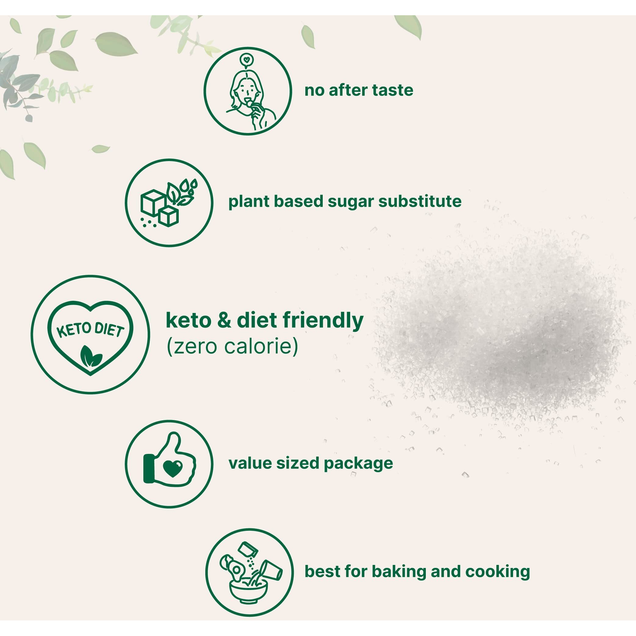 Erythritol Granules, 6 Pounds (96 Ounce), 11 Sugar Substitute, No After Taste, 0 Calorie, Natural Sweetener, Erythritol Keto Sugar Substitute, Non-Gmo, Vegan