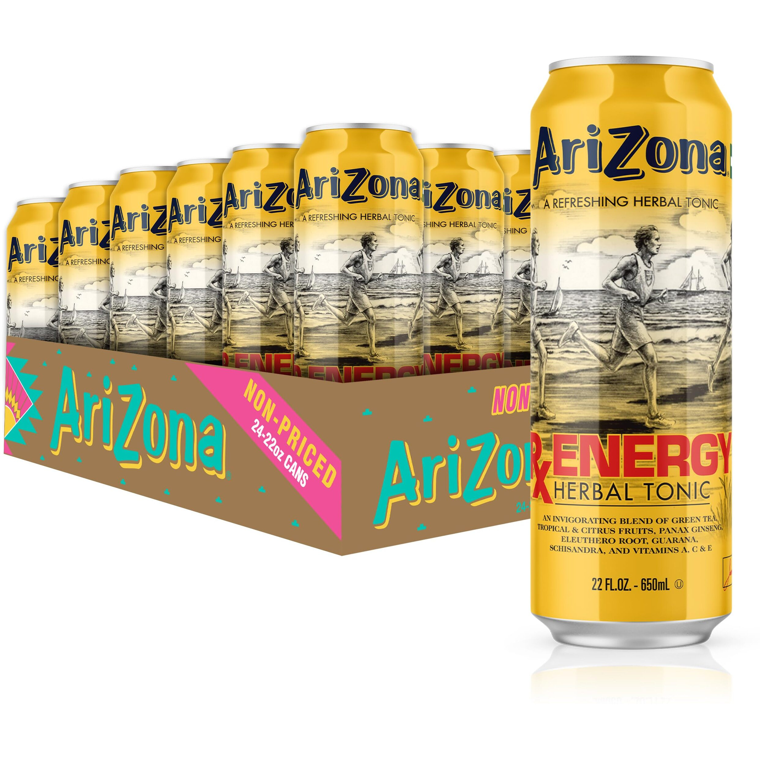 Arizona Rx Energy - Big Can, 22 Fl Oz (Pack Of 24)