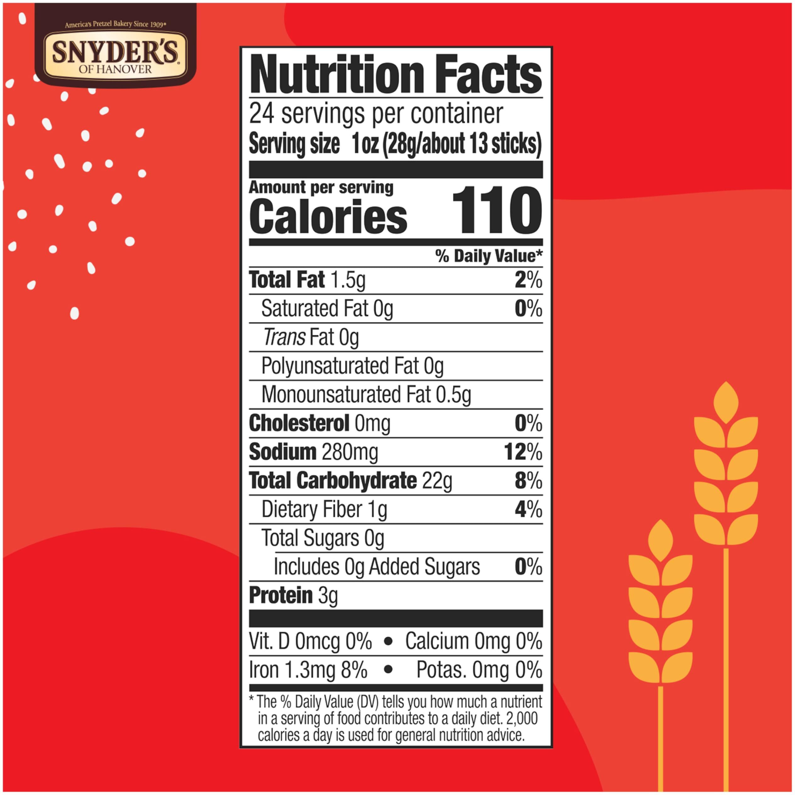 Snyder's Of Hanover, Pretzel Dipping Sticks, 24 Oz Canister