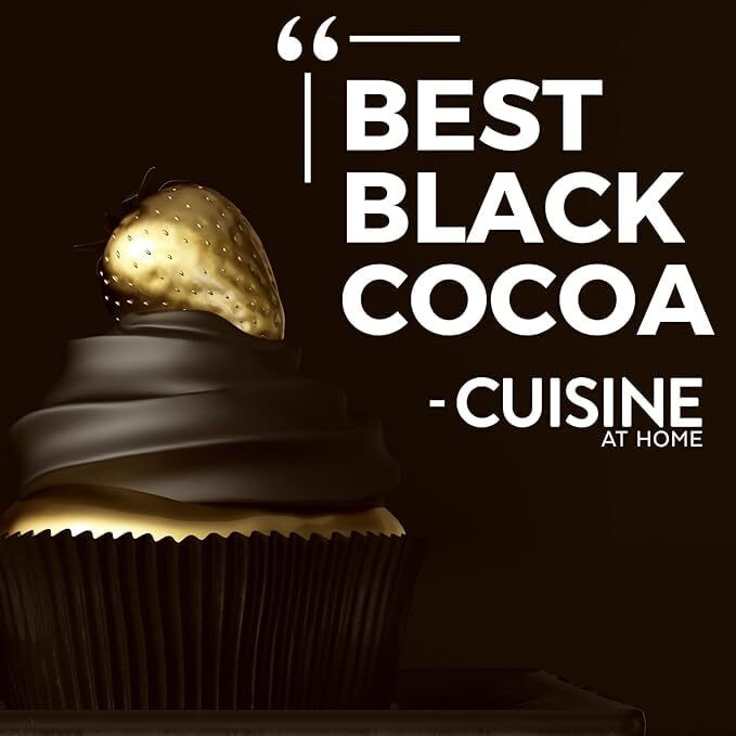 Black Cocoa Powder (8 Oz) Bake The Darkest Chocolate Baked Goods, Achieve Rich Chocolate Flavor, Natural Substitute For Black Food Coloring, Dutch-Processed Cocoa Powder, Unsweetened, Extra Dark, Fair Trade Certified