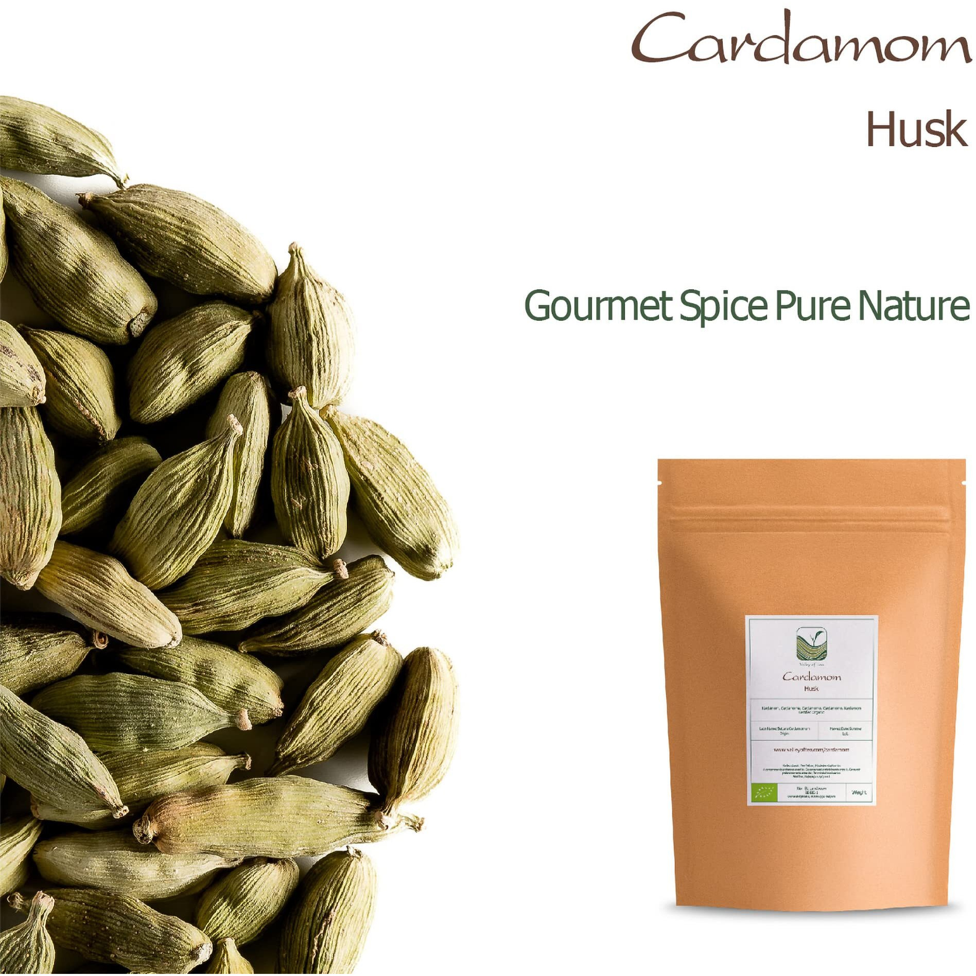 Cardamom Pods Organic Gourmet Spice - Intensely Aromatic - Cardamum - L. Elettaria Cardamomum Cardamon - Cardoman Pods Cardimon Pods Cardemon Cardomam Cardamonin
