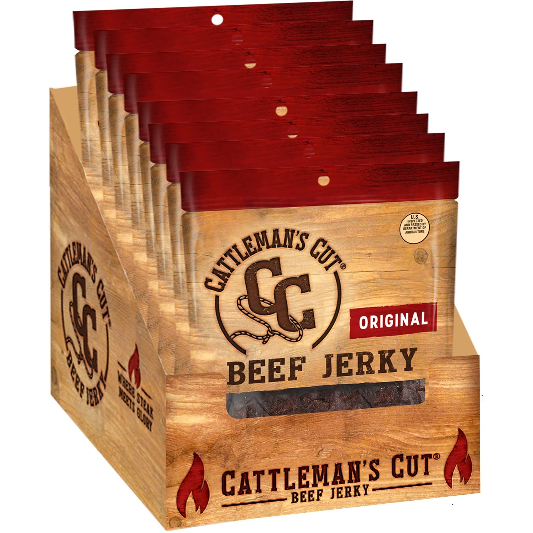 Cattleman's Cut Original Beef Jerky, 2.5 Ounce (Pack Of 8)