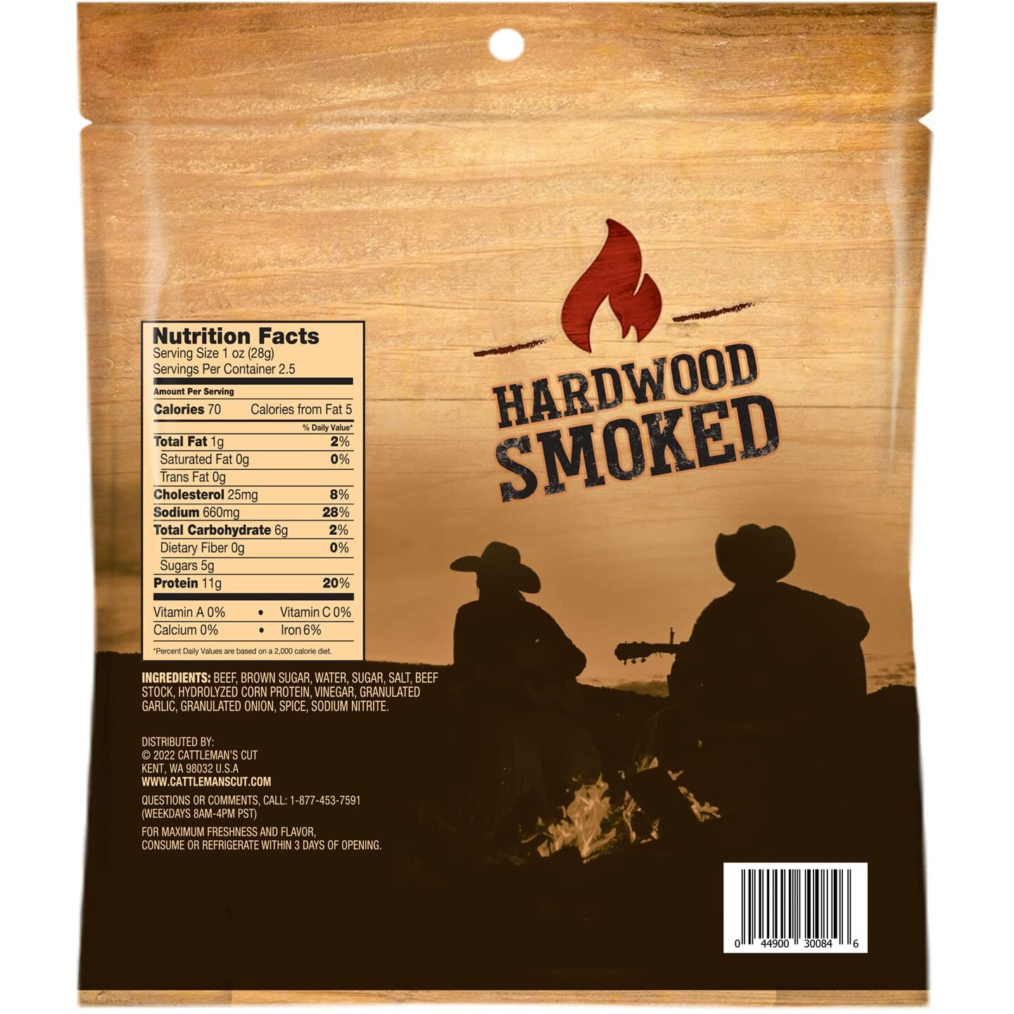 Cattleman's Cut Original Beef Jerky, 2.5 Ounce (Pack Of 8)