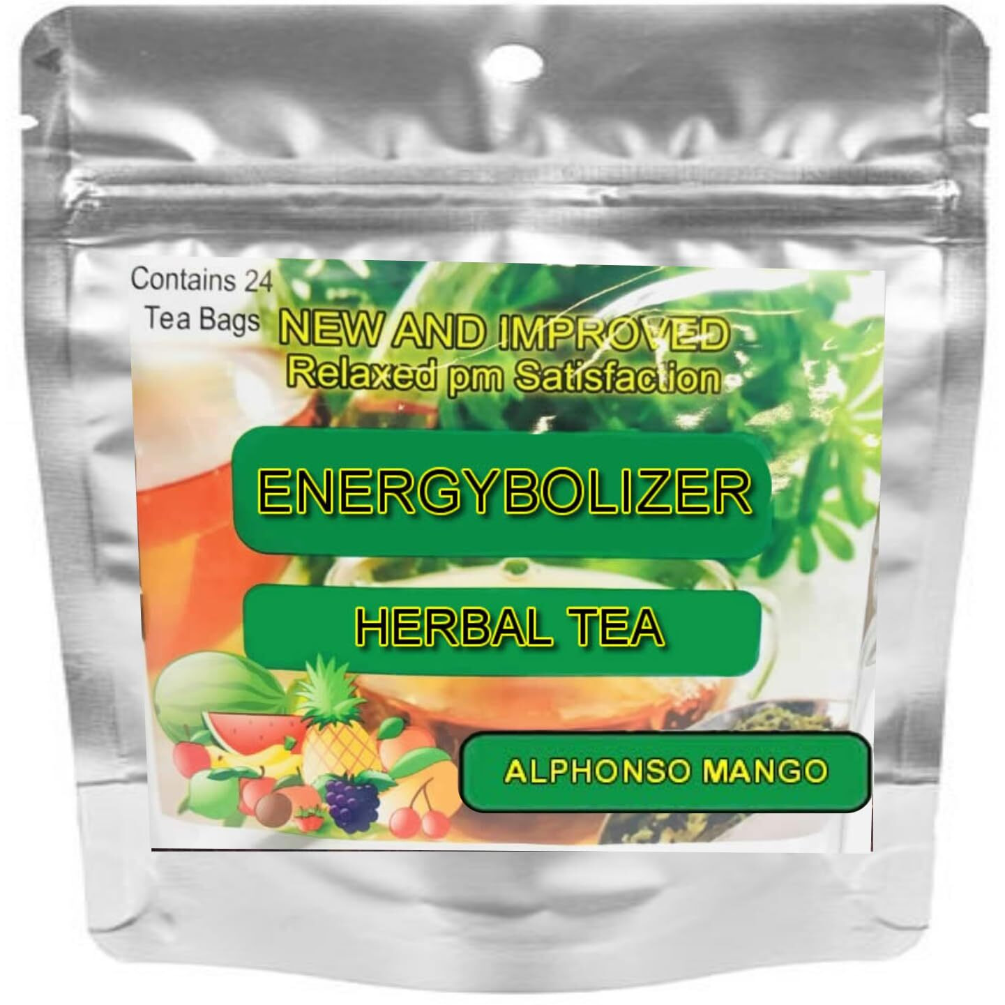 Energybolizer Perfect Weight Herbal Tea (24 Bags)| Natural Energy Booster For Women And Men | Increase Energy, Improve Digestion (Alphonso Mango)
