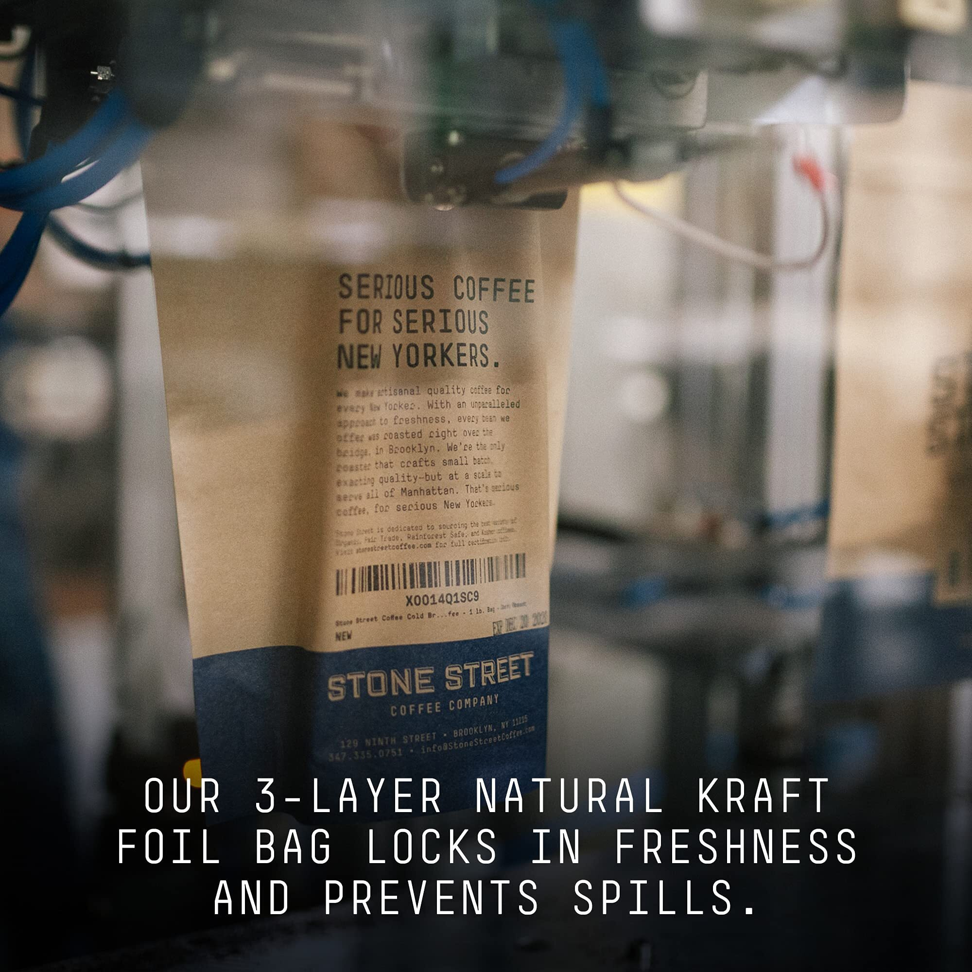 Stone Street Flavored Ground Coffee, French Vanilla, Freshly Roasted, 100% Colombian Arabica, Gourmet Coffee, Medium Roast, 1 Lb