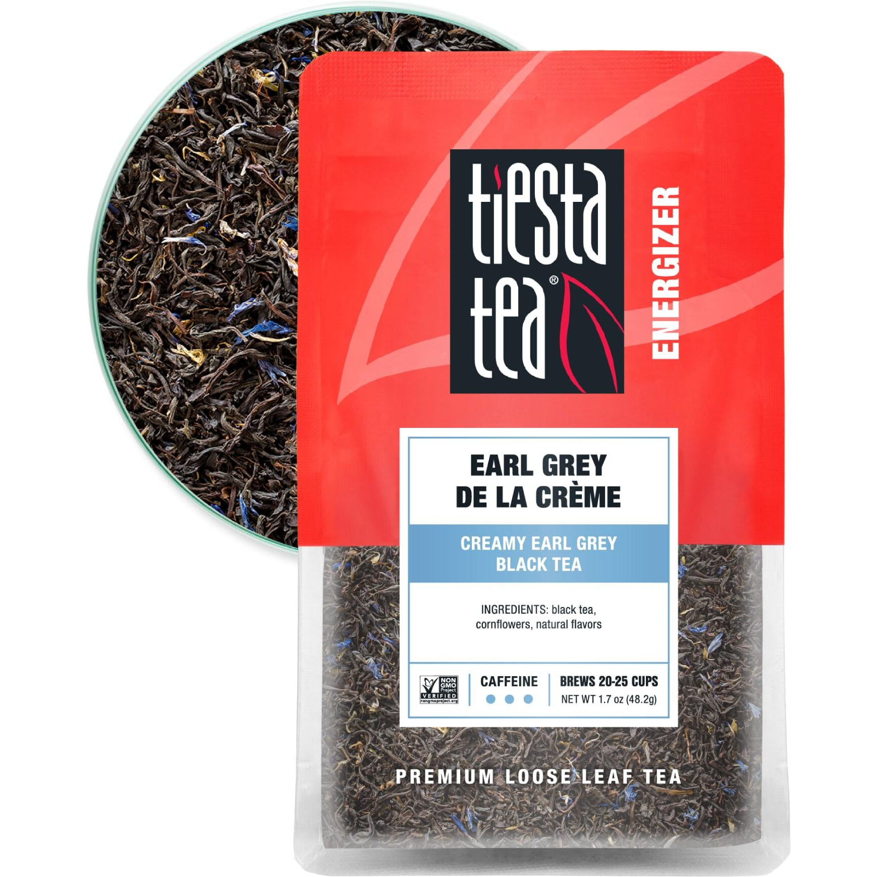 Tiesta Tea - Earl Grey De La Crme | Creamy Earl Grey Black Tea | Premium Loose Leaf Tea Blends | Caffeinated Black Tea | Make Hot Or Iced Tea & Brews Up To 25 Cups - 1.7 Ounce Resealable Pouch