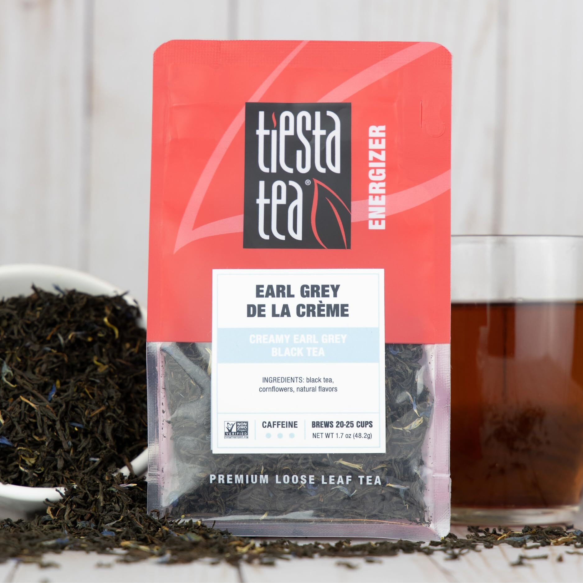 Tiesta Tea - Earl Grey De La Crme | Creamy Earl Grey Black Tea | Premium Loose Leaf Tea Blends | Caffeinated Black Tea | Make Hot Or Iced Tea & Brews Up To 25 Cups - 1.7 Ounce Resealable Pouch