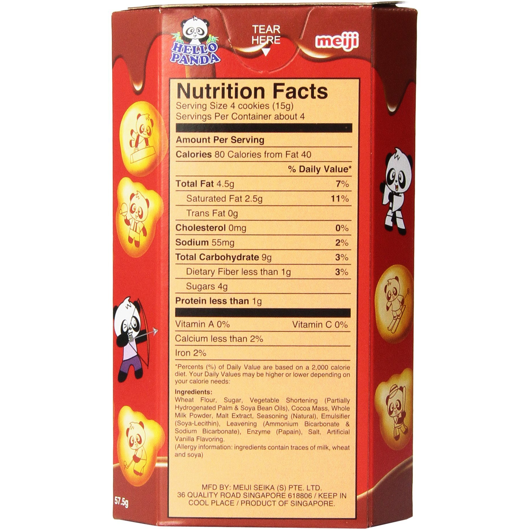 Meiji Hello Panda Biscuits With Chocolate Cream, 2-Ounce Boxes (Pack Of 20)