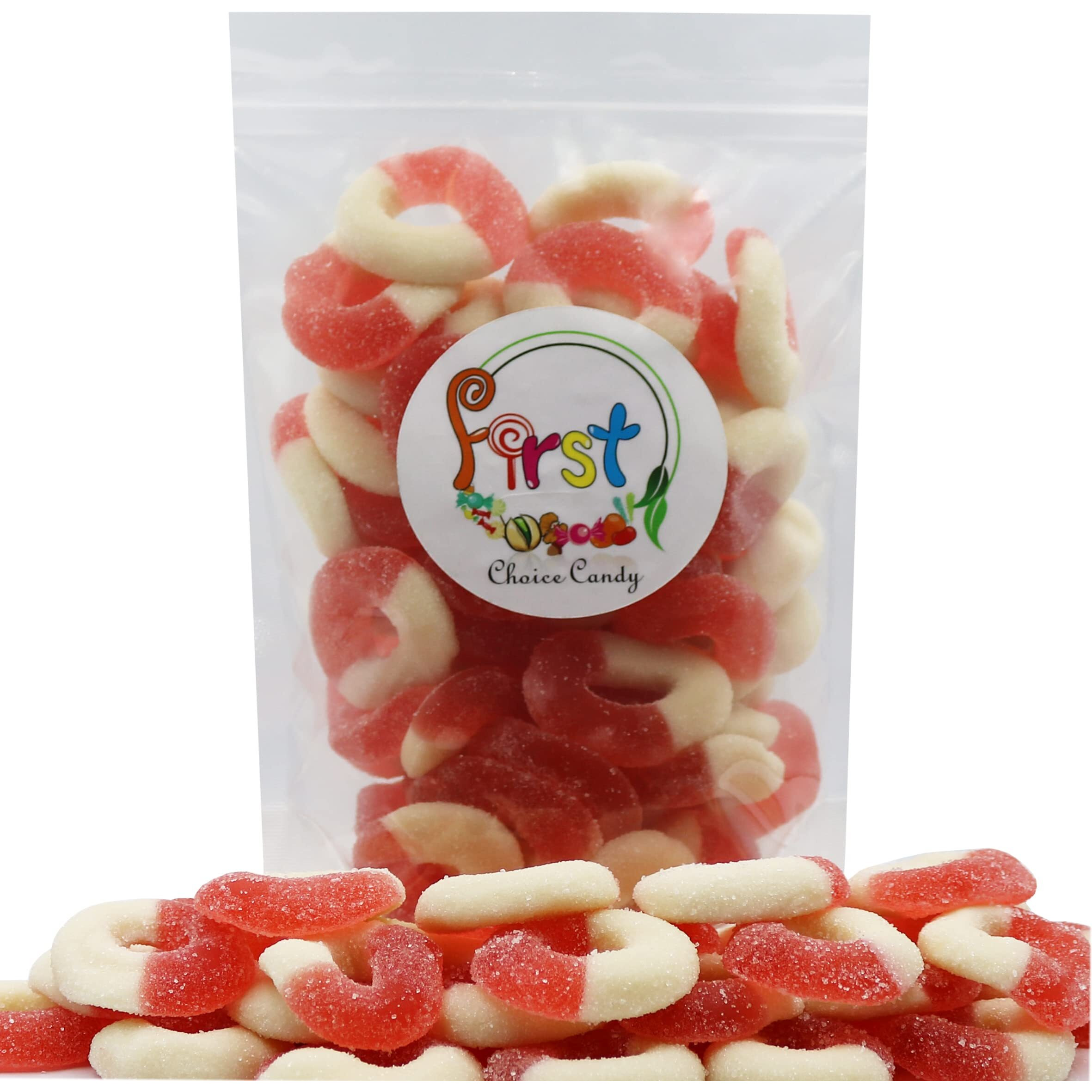 Firstchoicecandy Gummy Rings Candy (Watermelon, 1 Pound (Pack Of 1))