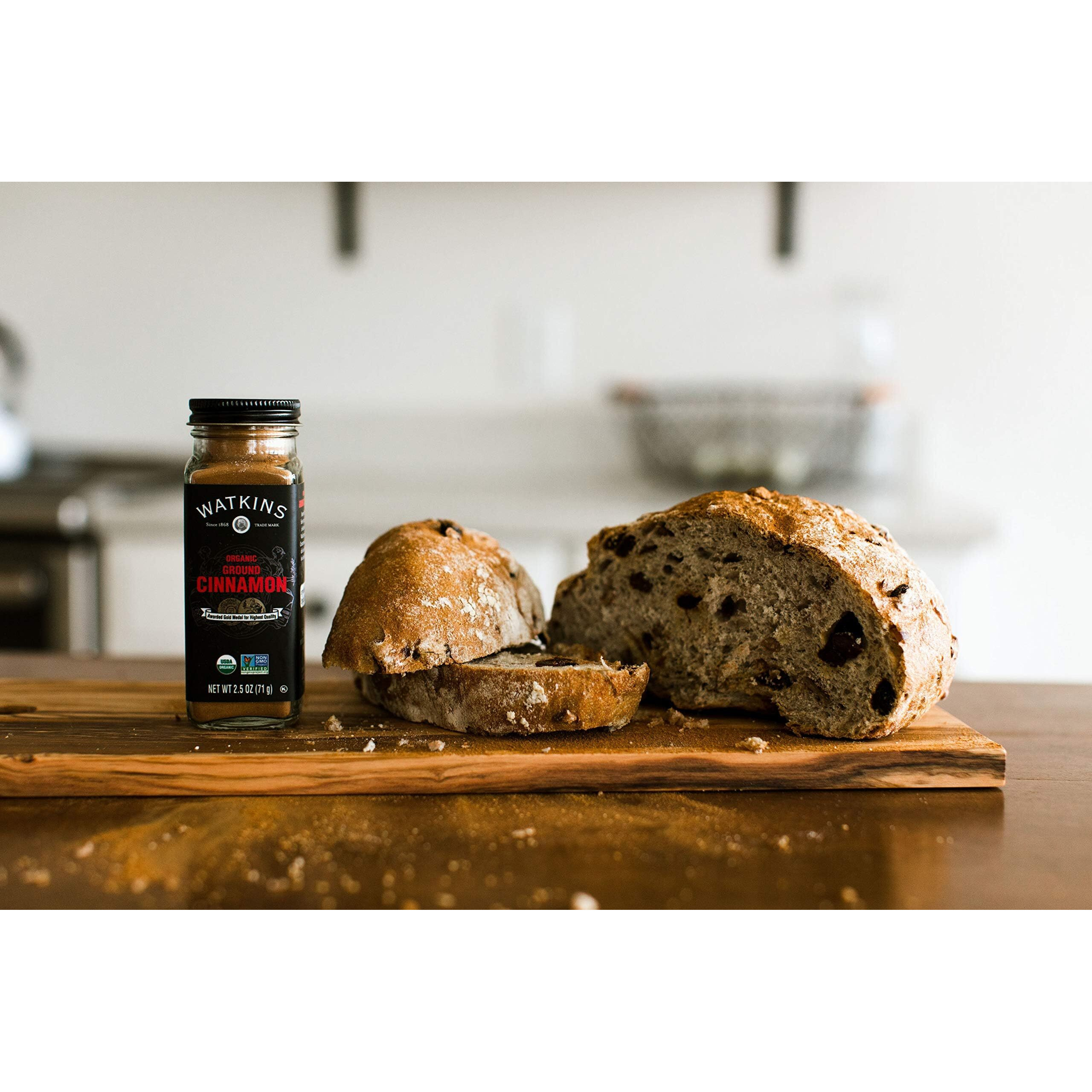 Watkins Gourmet Organic Spice Jar, Ground Cinnamon, 2.5 Ounce Jar, 3 Count