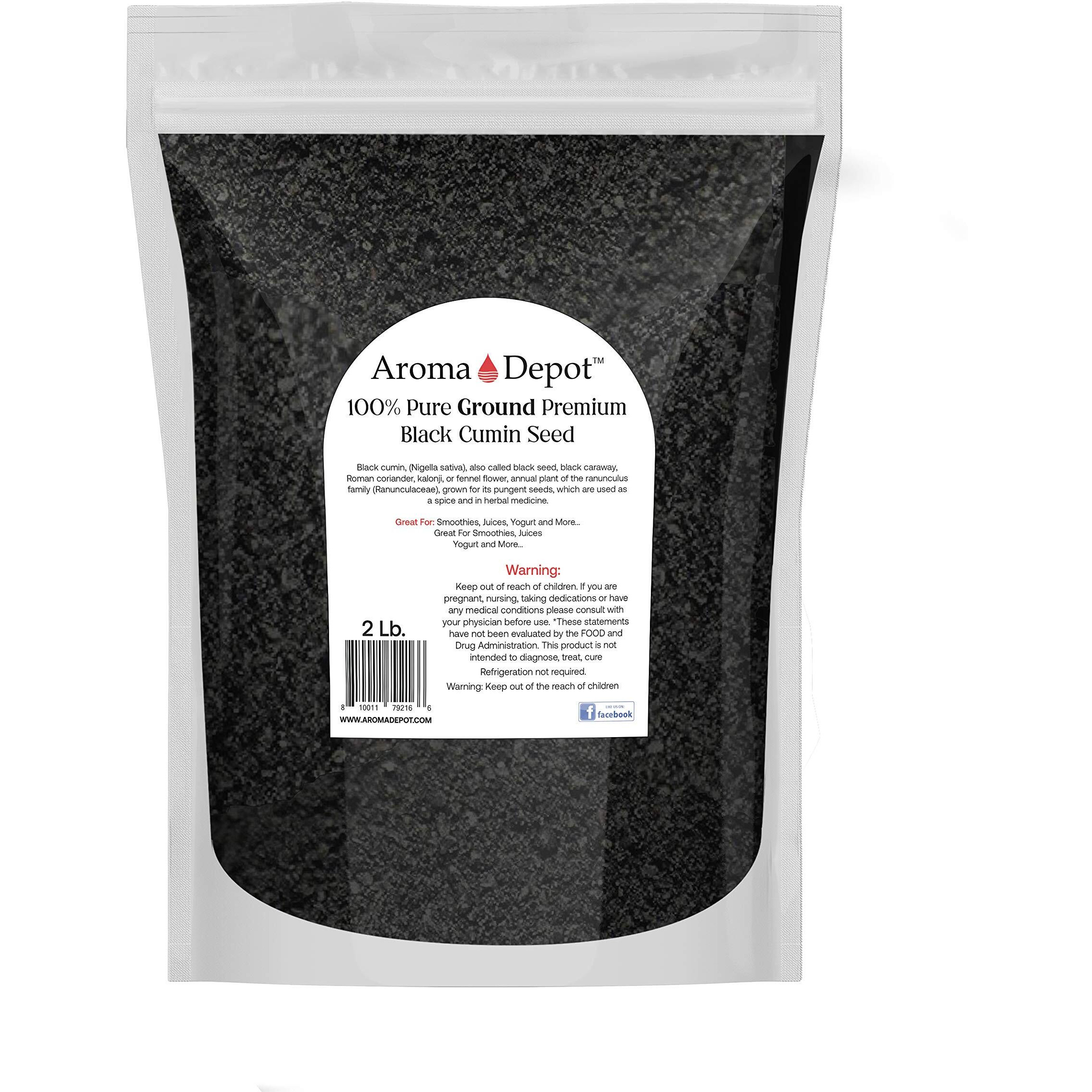 2 Lb Black Seed Powder,Ground (Nigella Sativa), Black Cumin, Kalonji,100% Non-Gmo Non-Irradiated & Gluten Free