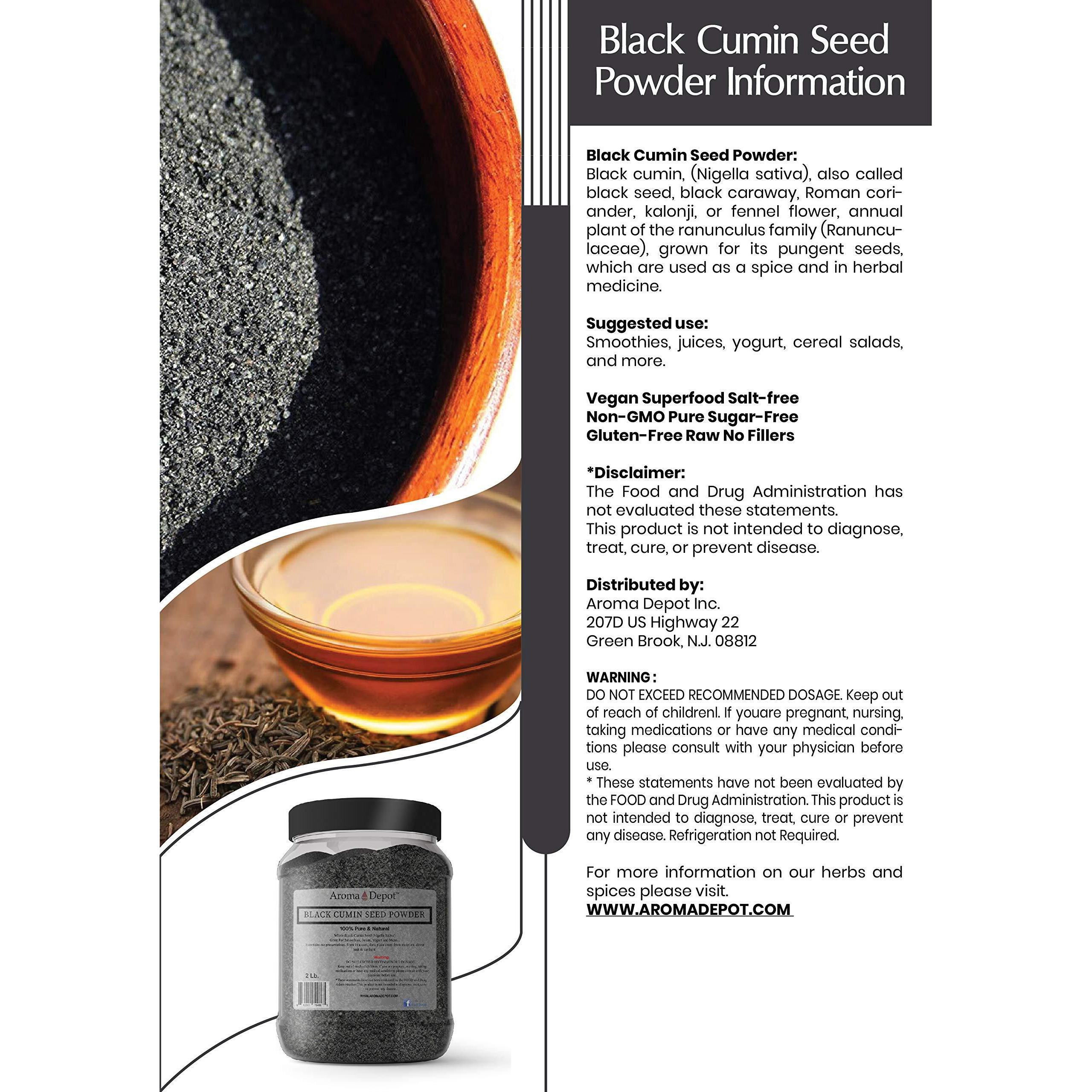 2 Lb Black Seed Powder,Ground (Nigella Sativa), Black Cumin, Kalonji,100% Non-Gmo Non-Irradiated & Gluten Free