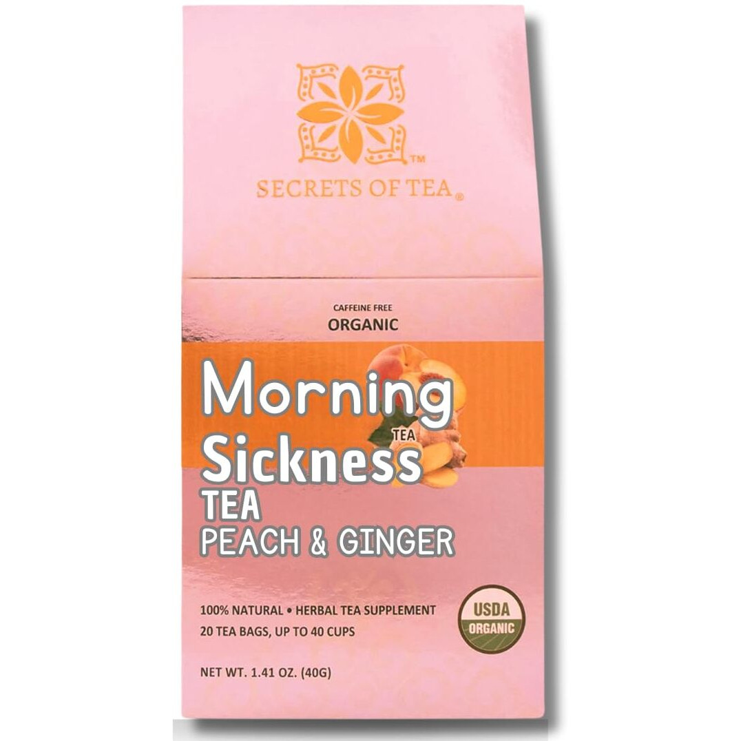 Secrets Of Tea Pregnancy Tea, Peach And Ginger Flavor, Usda Organic Caffeine Free, Up To 40 Servings., 20 Count(1 Pack)