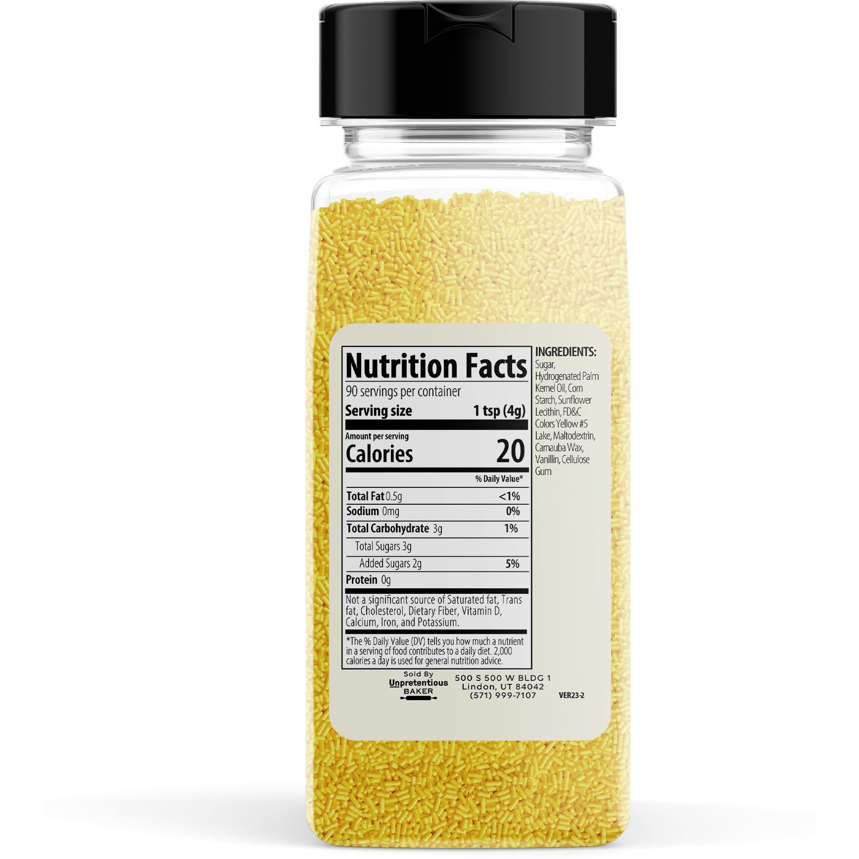 Yellow Sprinkles (2 Cups) Bright & Colorful Jimmies, Decorative & Fun Topping For Baking