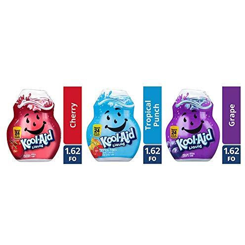 Kool-Aid Liquid Drink Mix Variety Pack (Cherry, Grape, & Tropical Punch), Pack Of 3