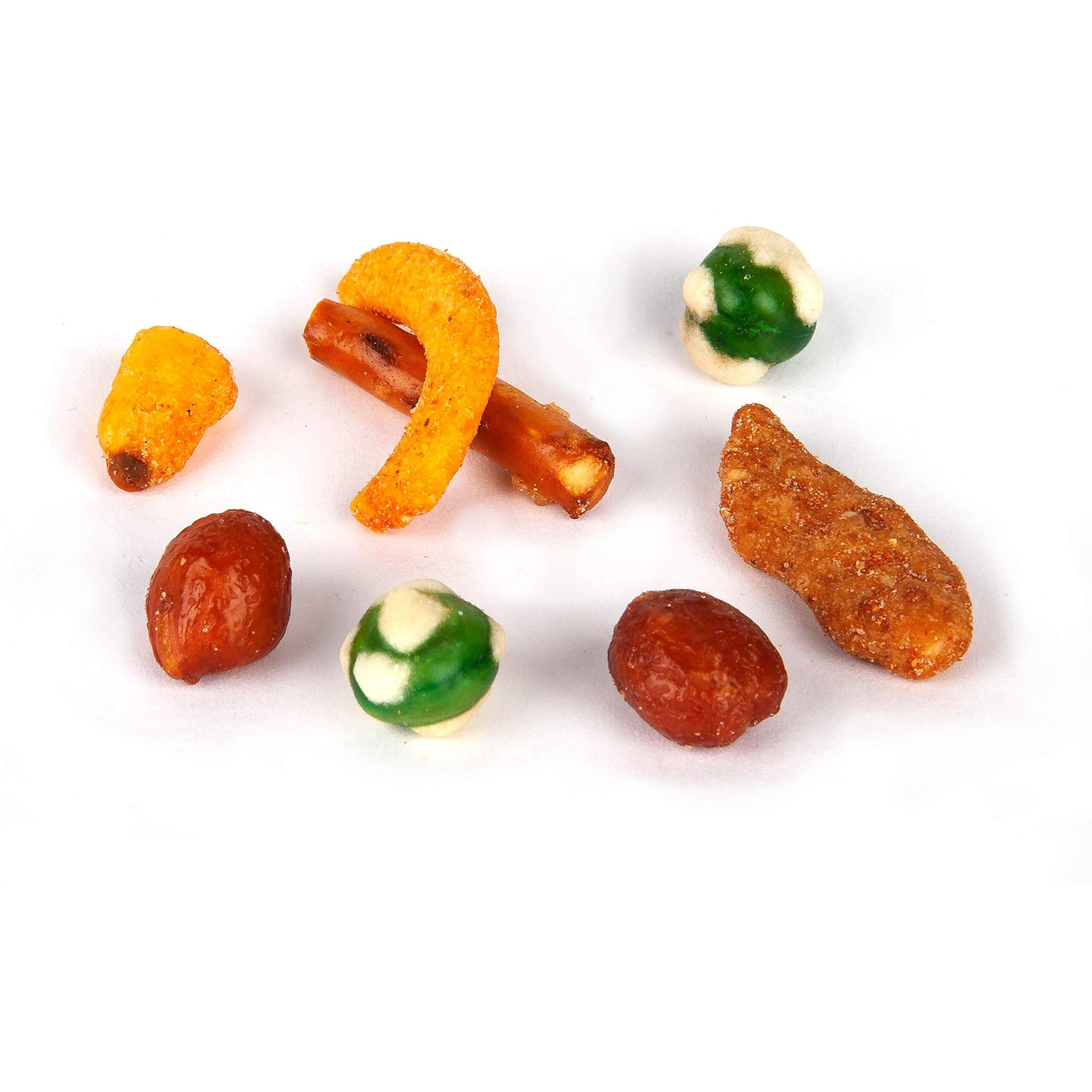 Beer Nuts Bar Mix W/Wasabi - Pretzels, Cheese Stix, Sesame Stix, Insane Grain & Wasabi Peas - 12Oz Resealable Jar (Pack Of 1)