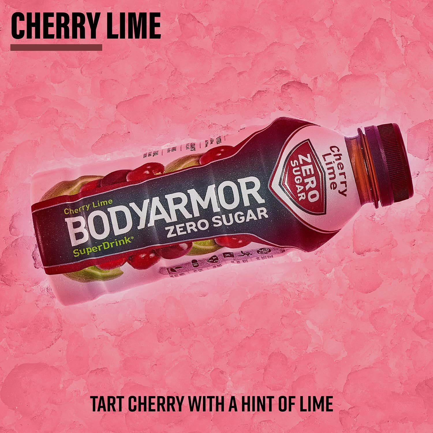 Bodyarmor Zero Sugar Cherry Lime, Sugar Free Sports Drink - Low-Calorie Hydration - Natural Flavors With Potassium Packed Electrolytes, Antioxidants, And B-Vitamins, 16 Fl Oz (Pack Of 12)