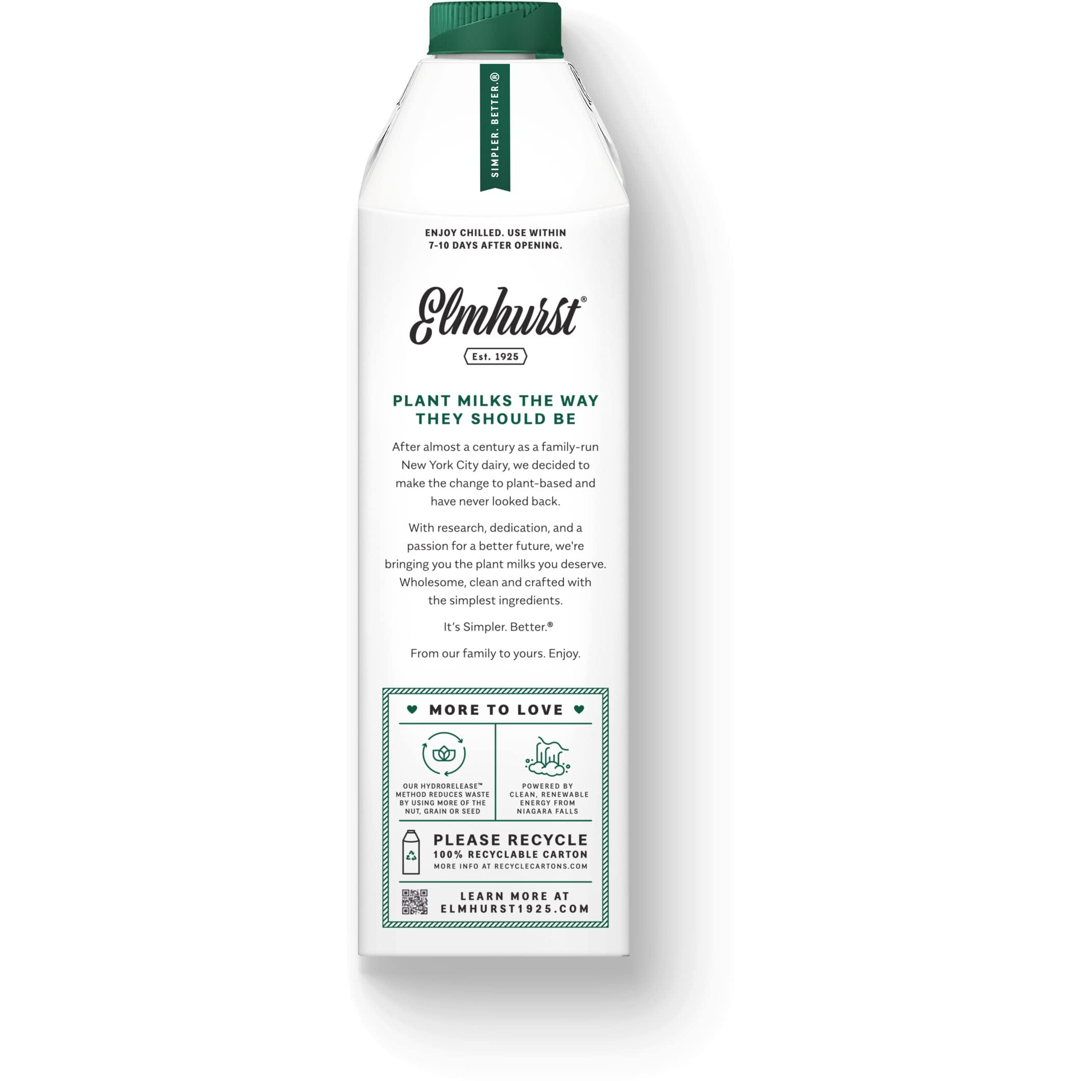 Elmhurst 1925 Unsweetened Almond Milk, 32 Ounce (Pack Of 6)