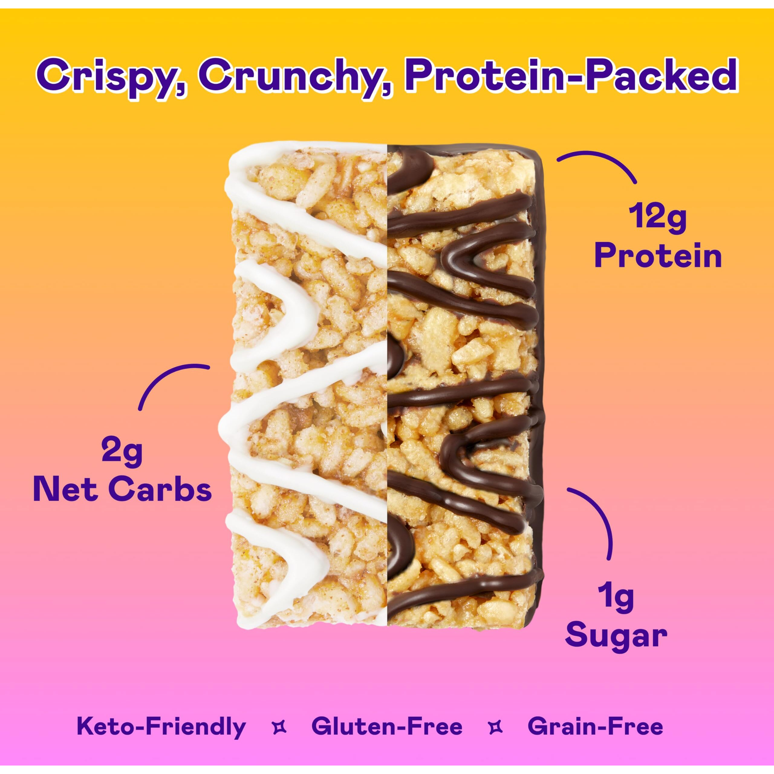 Magic Spoon Treats - High Protein, Low Carb, Keto Friendly, Low Sugar, Gluten Free, Crispy Protein Bar Cereal Bar, On-The-Go Healthy Snack (8 Chocolate Pb Bars, 8 Marshmallow Bars)