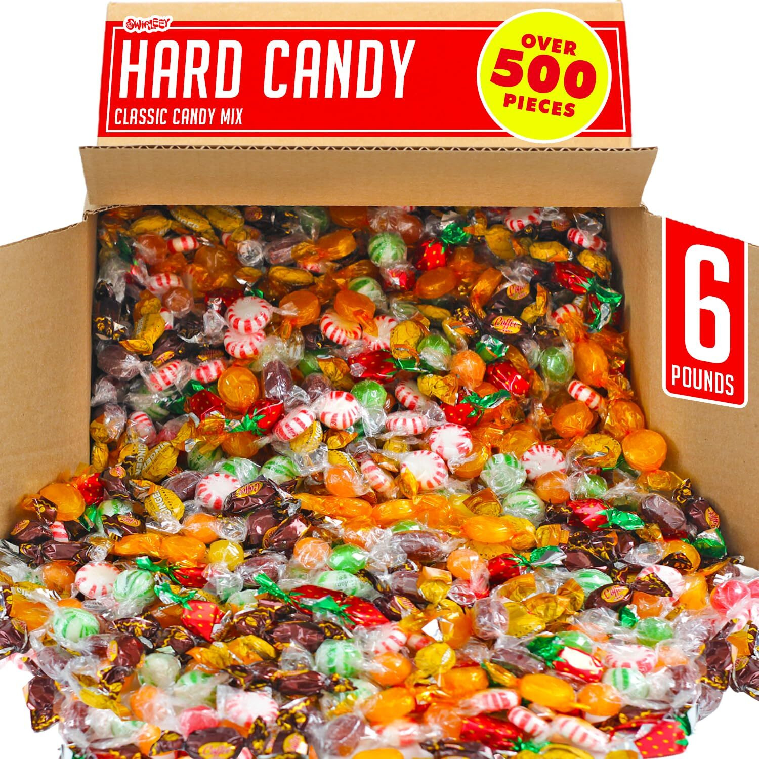 Hard Candy Assortment - 6 Pounds - Old Fashioned Hard Candies - Classic Hard Candy Assortment - Assorted Hard Candies For Desk, Offices, Schools, Gifts