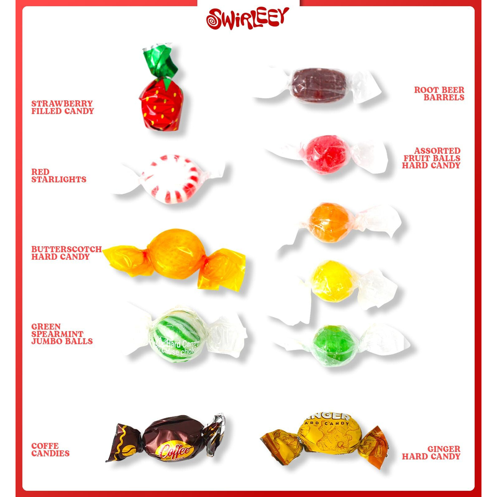 Hard Candy Assortment - 6 Pounds - Old Fashioned Hard Candies - Classic Hard Candy Assortment - Assorted Hard Candies For Desk, Offices, Schools, Gifts