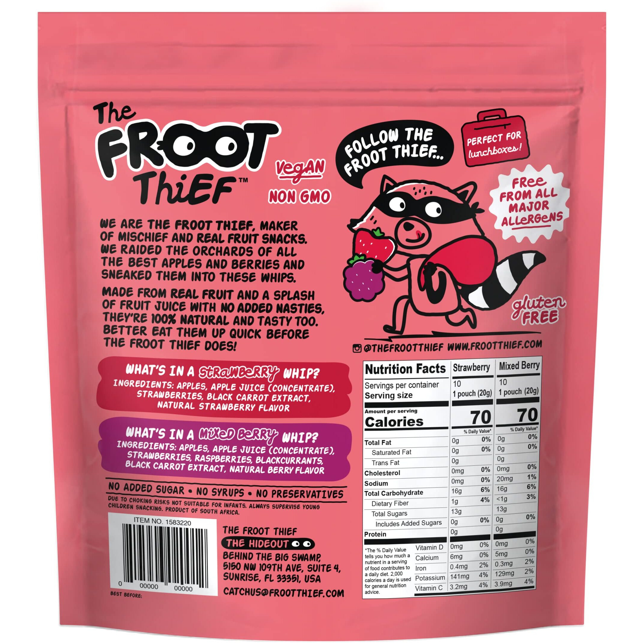 The Froot Thief Real Fruit Whips 20Ct, 1.06 Lbs