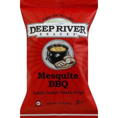 Deep River Snacks Mesquite Bbq Kettle Cooked Potato Chips, 2-Ounce (Pack Of 24)