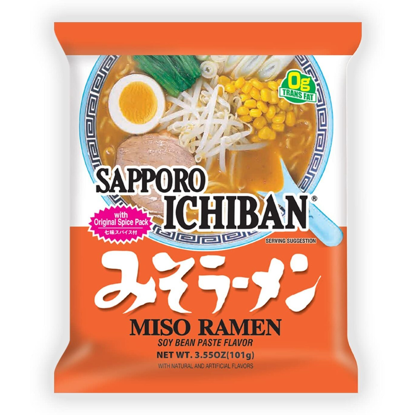 [Sapporo Ichiban] Miso Flavor Ramen Noodles, No. 1 Tasting Japanese Instant Noodles (3.5 Oz. X 24 Pouches)