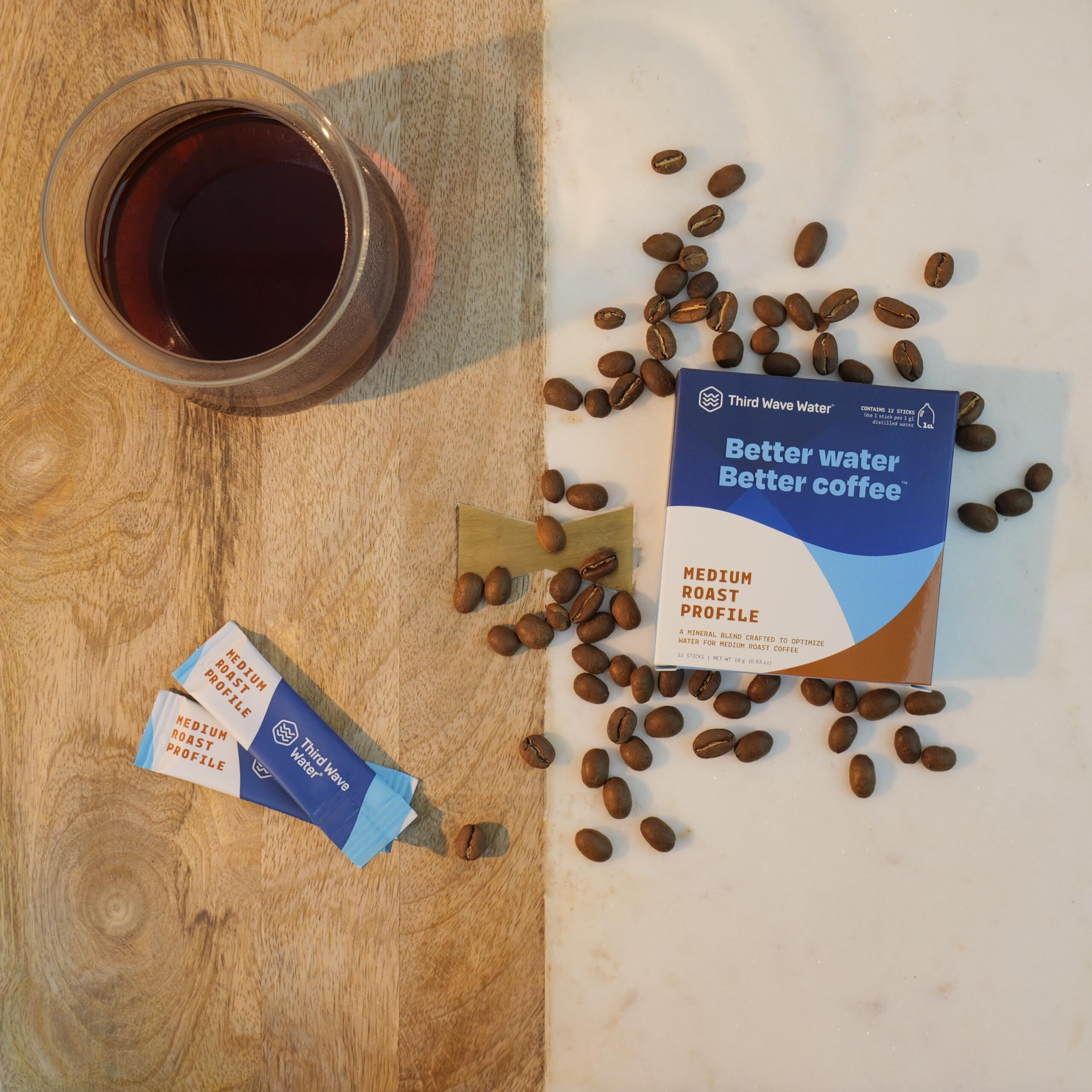 Third Wave Water Medium Roast For Brewing The Best Coffee12 Single Gallon Sticks, As Seen On Shark Tank