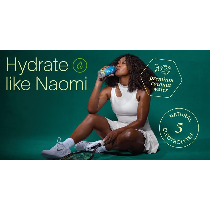 Zico 100% Coconut Water, No Added Sugar, Refreshingly Delicious, Hydration With Electrolytes, 11.2 Fl Oz (Pack Of 12)