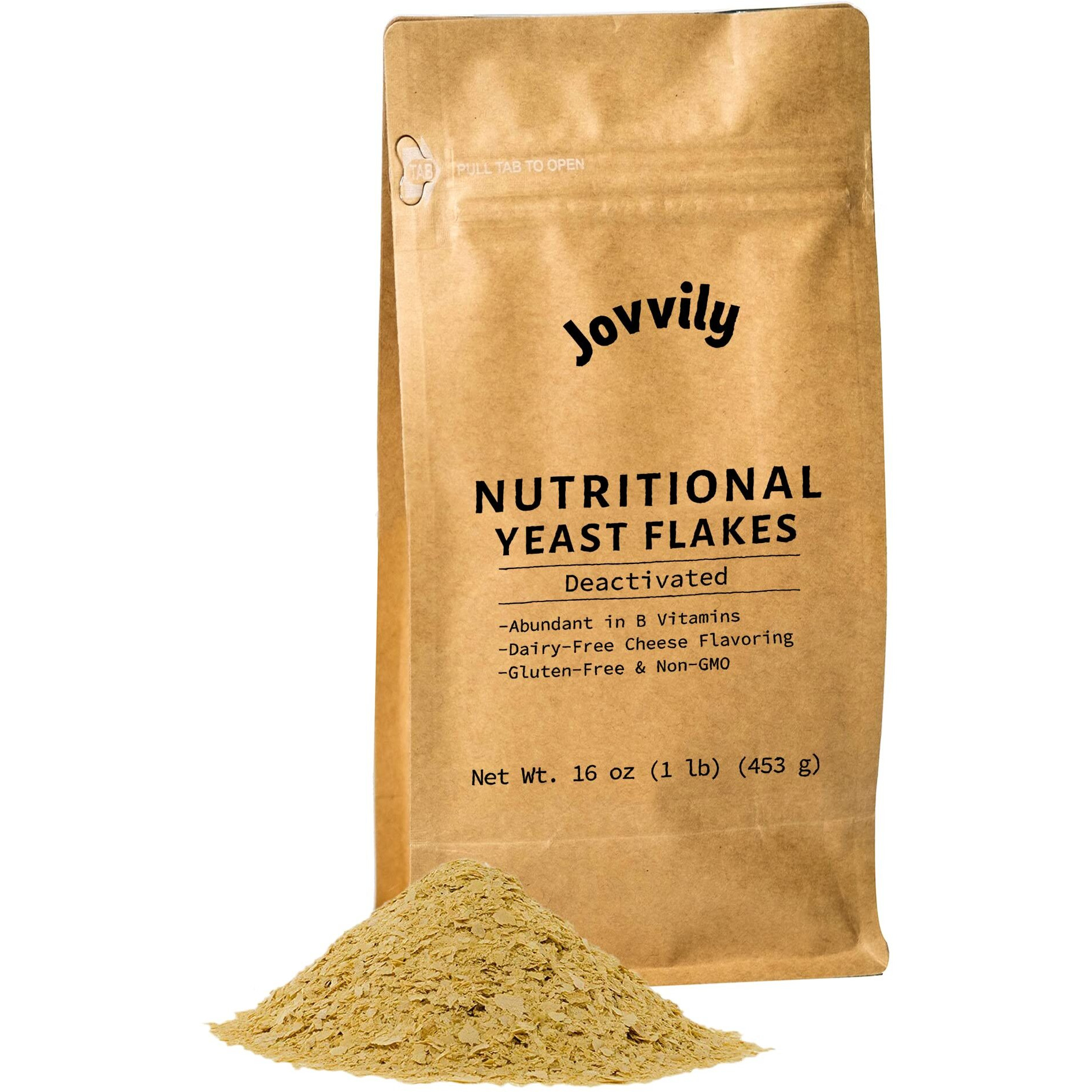 Jovvily Yeast Flakes - 1 Lb - Popcorn, Soups, Pastas