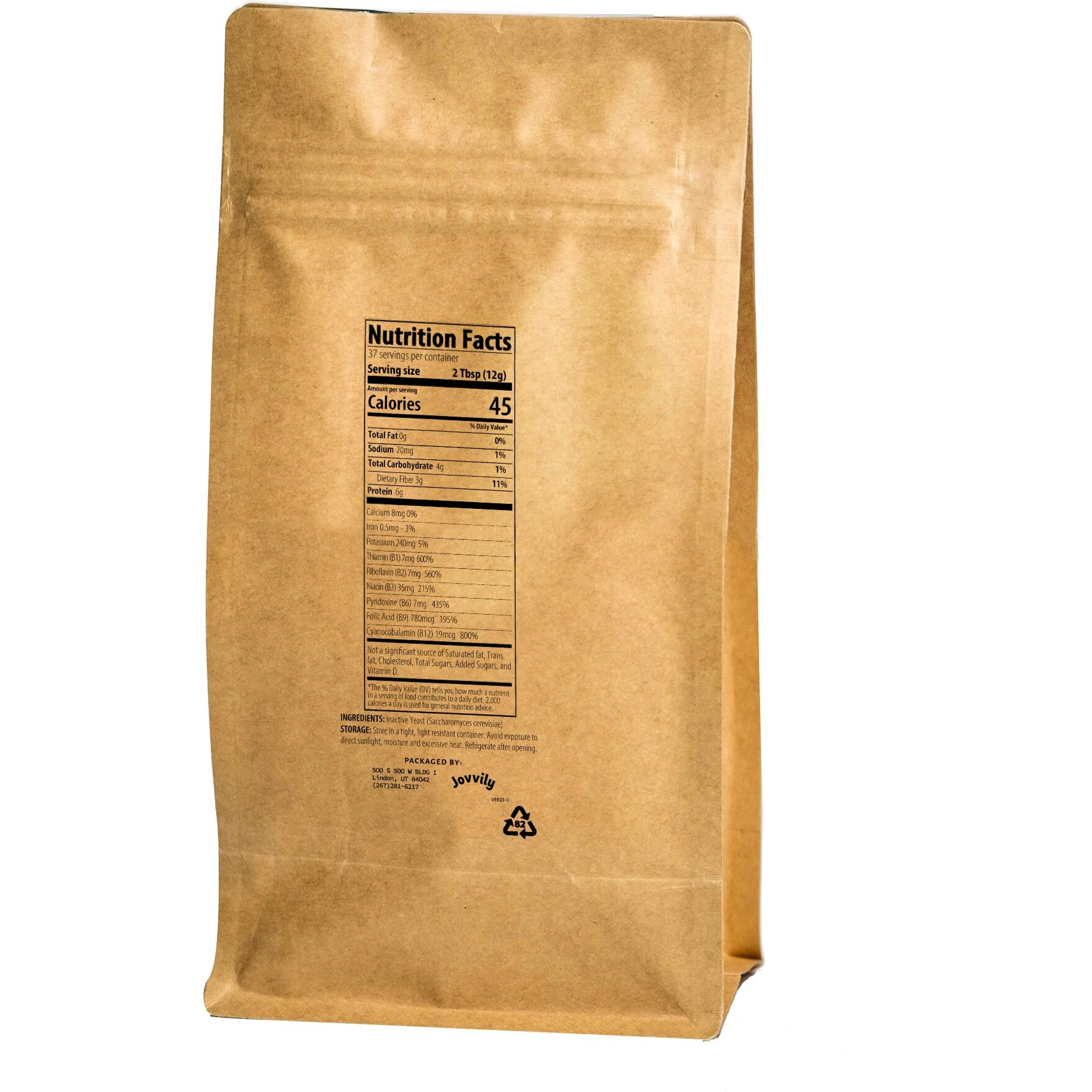 Jovvily Yeast Flakes - 1 Lb - Popcorn, Soups, Pastas