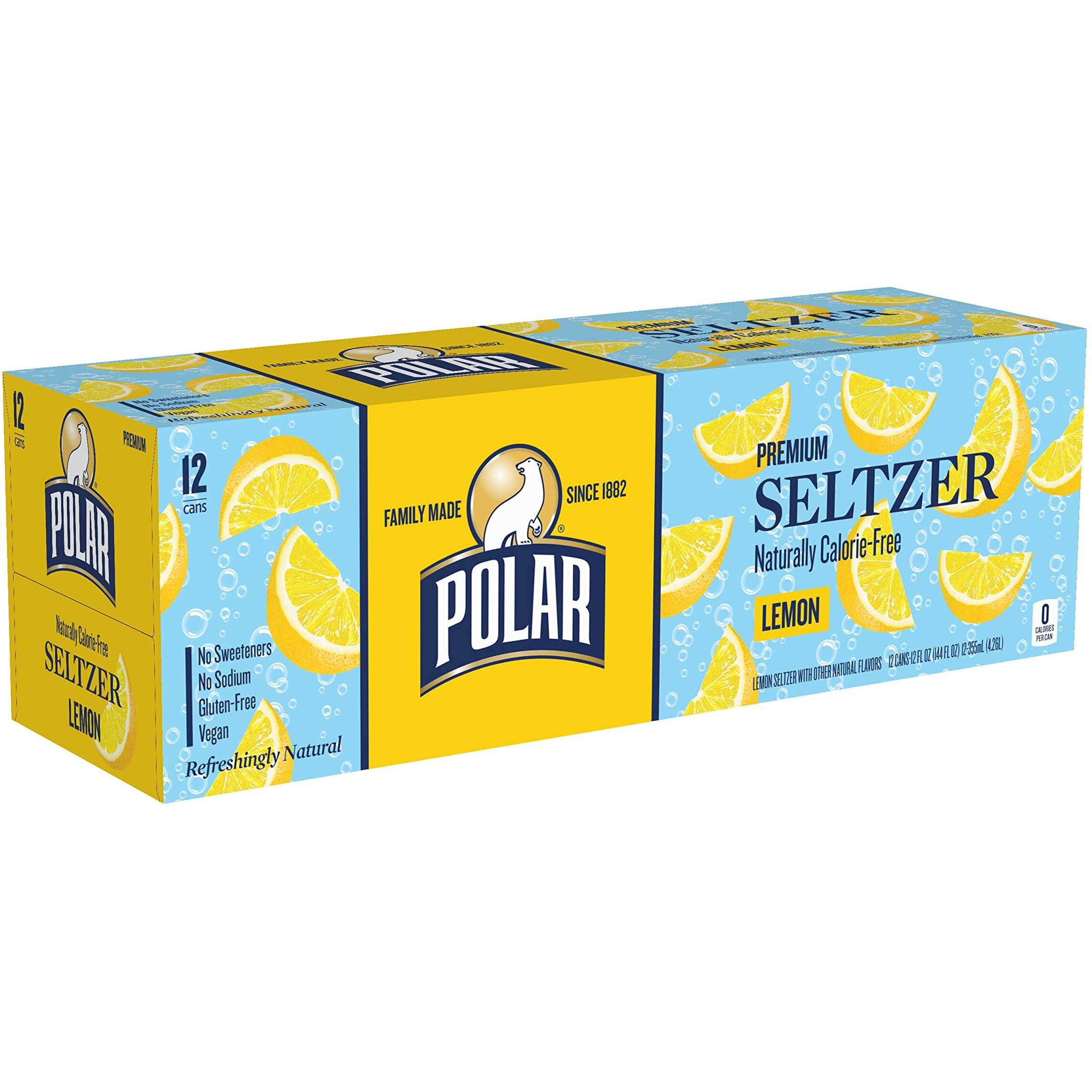 Polar Seltzer Lemon, 12 Fluid Ounce (Pack Of 12)