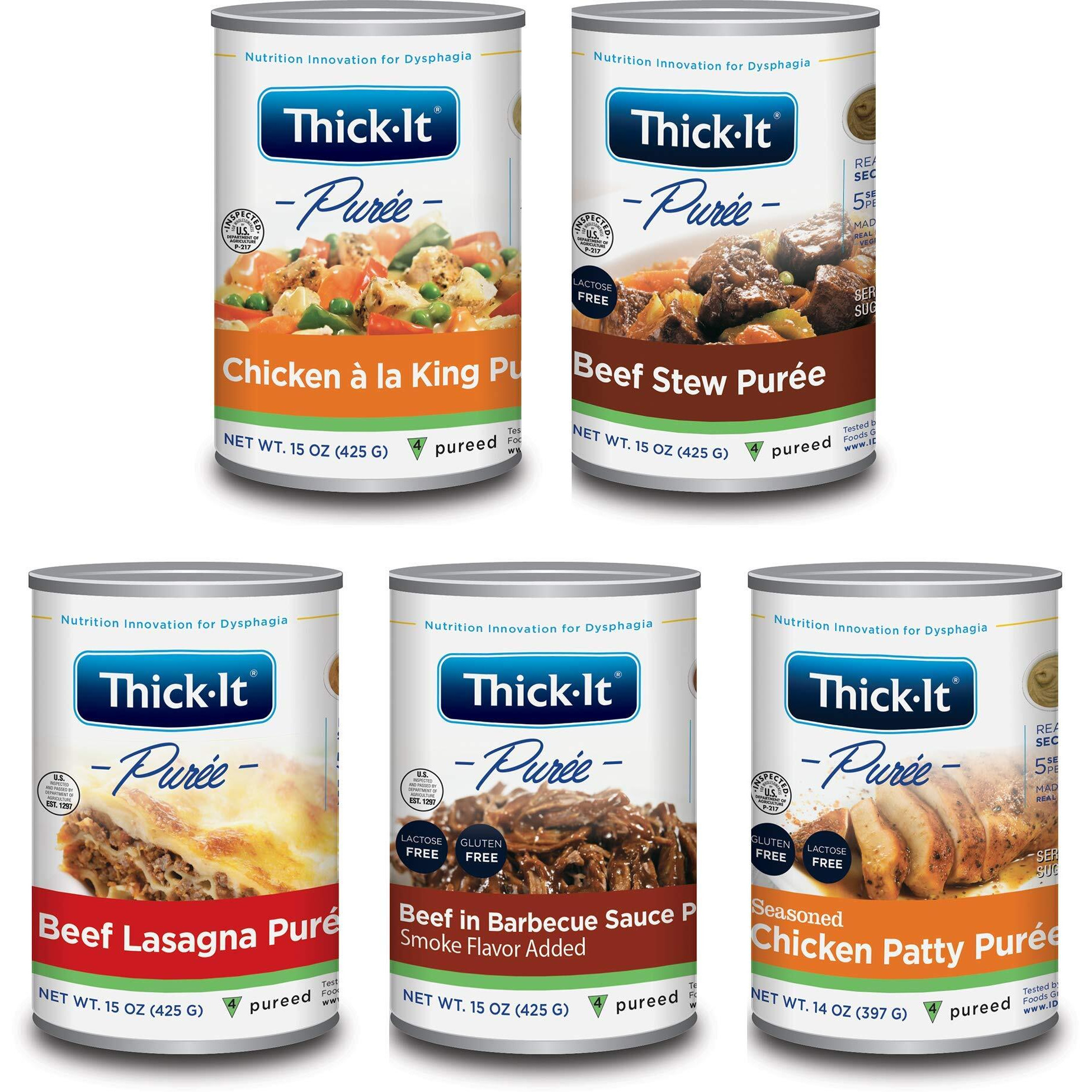 Thick-It Purees - Mixed Case - Protein (Variety Pack Of 12)