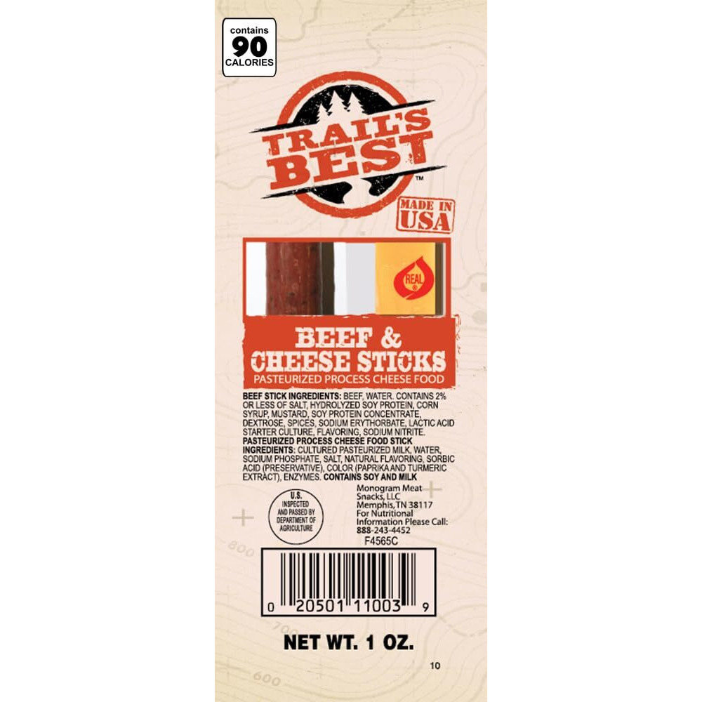 Trail's Best Twin Beef And Cheese Packs - 1Oz Each (20 Count)