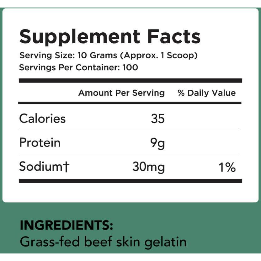 Amandean Premium Gelatin Powder Xl. Grass-Fed Beef Collagen Protein Supplement. Unflavored. Healthy Skin, Hair, Nails, & Gut. Paleo Friendly Cooking And Baking. 18 Amino Acids. Non-Gmo.