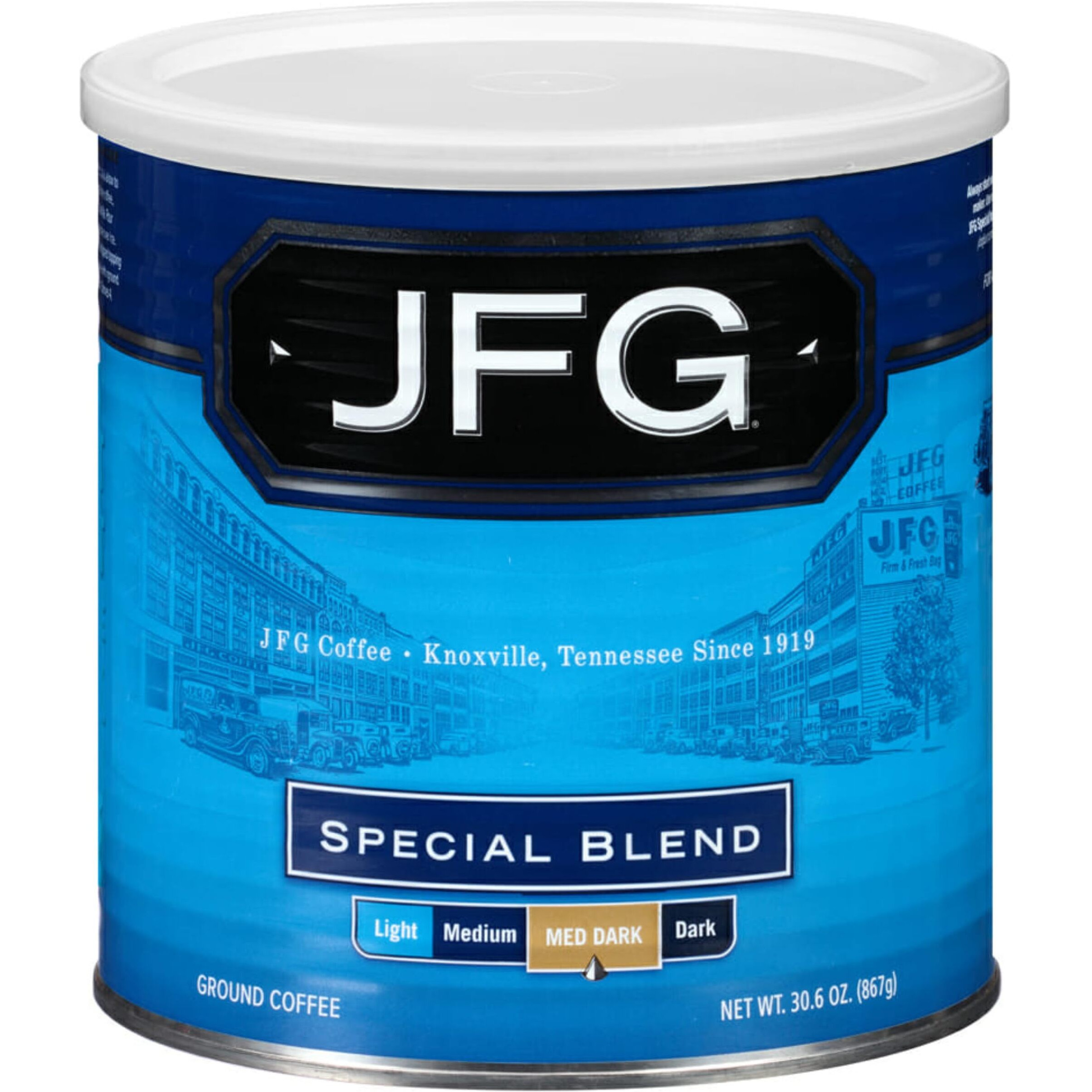 Jfg Special Blend Medium-Dark Roast Ground Coffee, 30.6Oz Can (Pack Of 1)