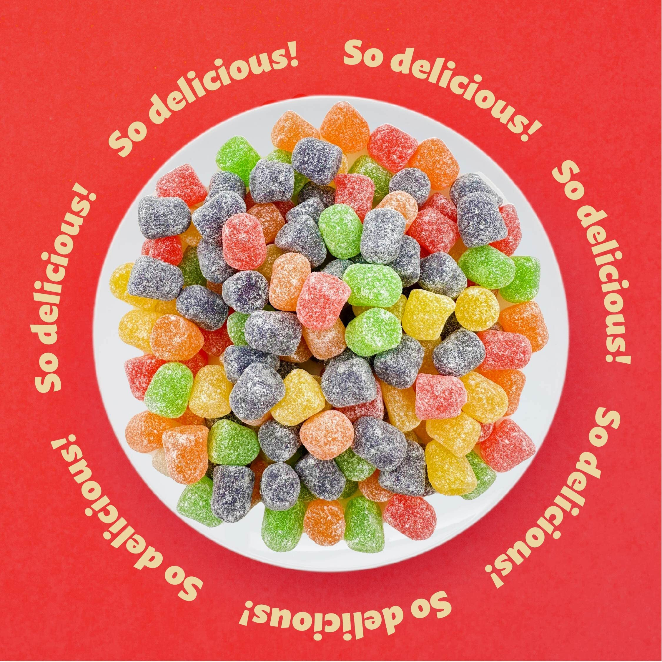 Gum Drops Candy, Assorted Fruit Flavors, 2-Pound Bag