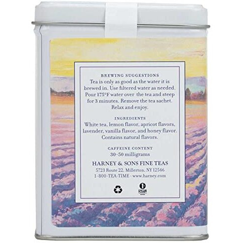 Harney & Sons Provence Tea, White Tea With Flavors Of Apricot, Lemon And Lavender