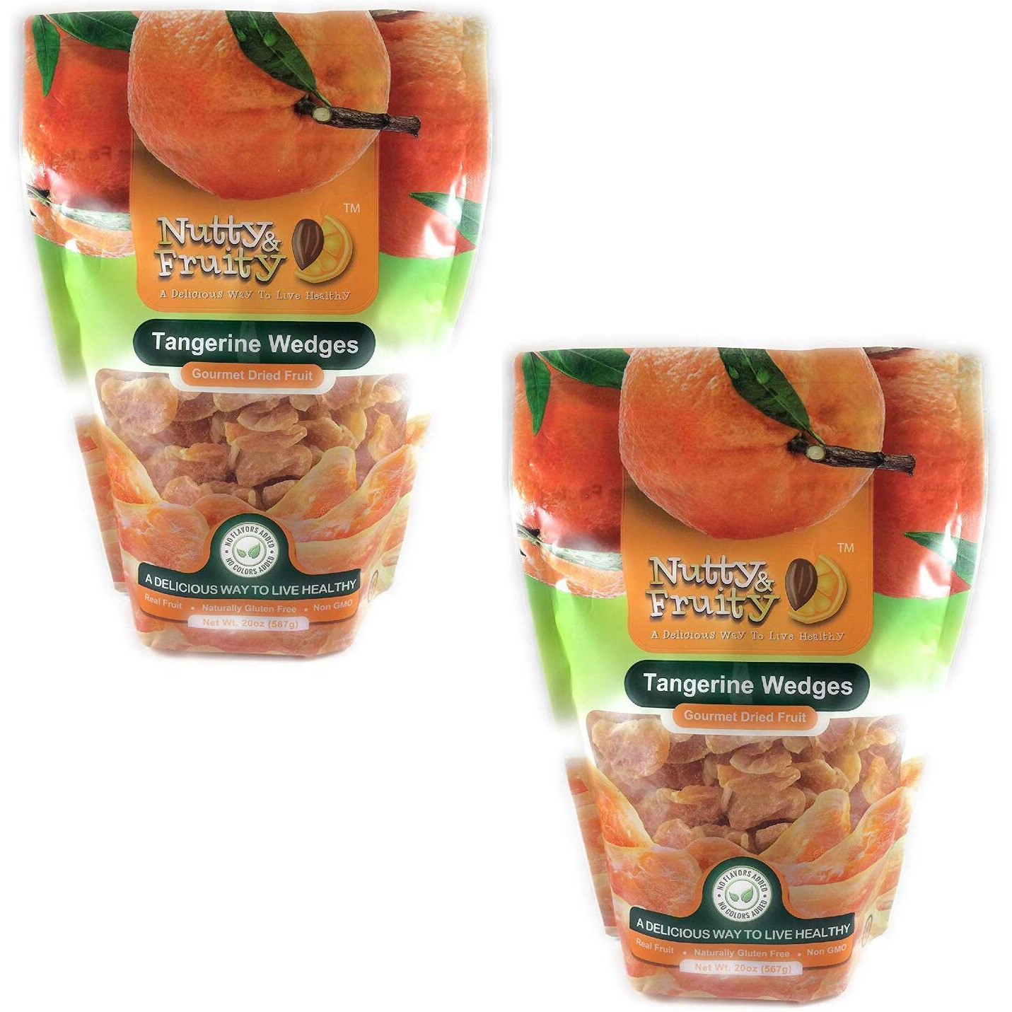 Nutty & Fruity Dried Tangerine Wedges 2 20 Oz Bags