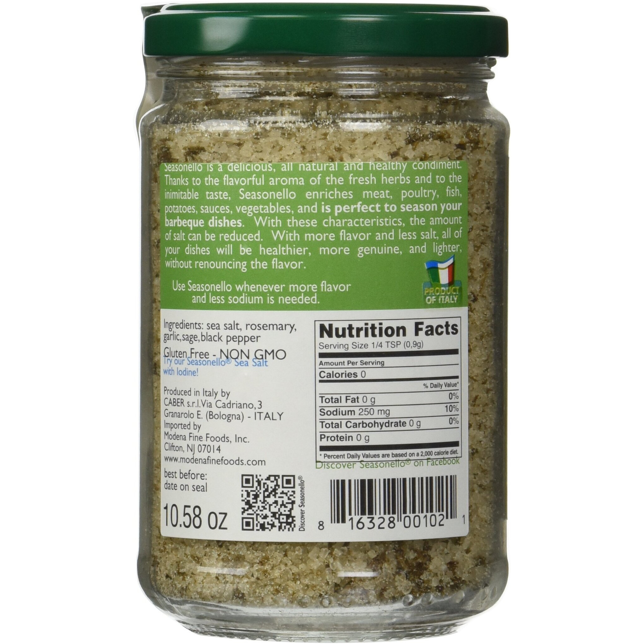 Seasonello Herbal And Aromatic Salt - 10.58 Oz