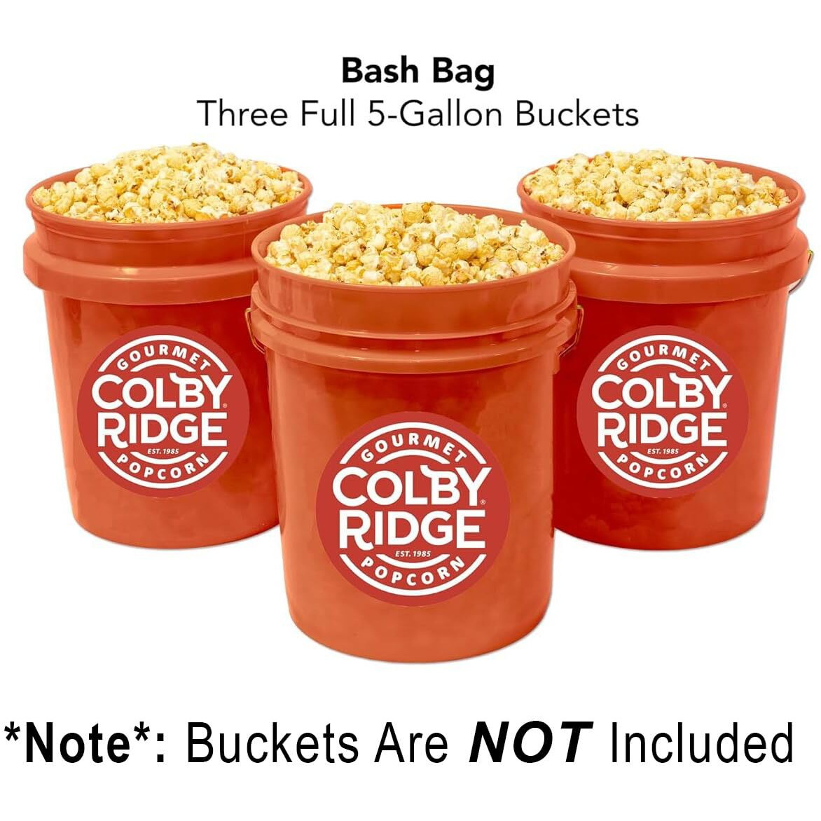 Colby Ridge Fluffy White Gourmet Craft Popped Gluten Free Popcorn Bulk Sized Large Gift Bash Bags (Bulk 18 Gal. 288 Cups.) (Fluffy White)