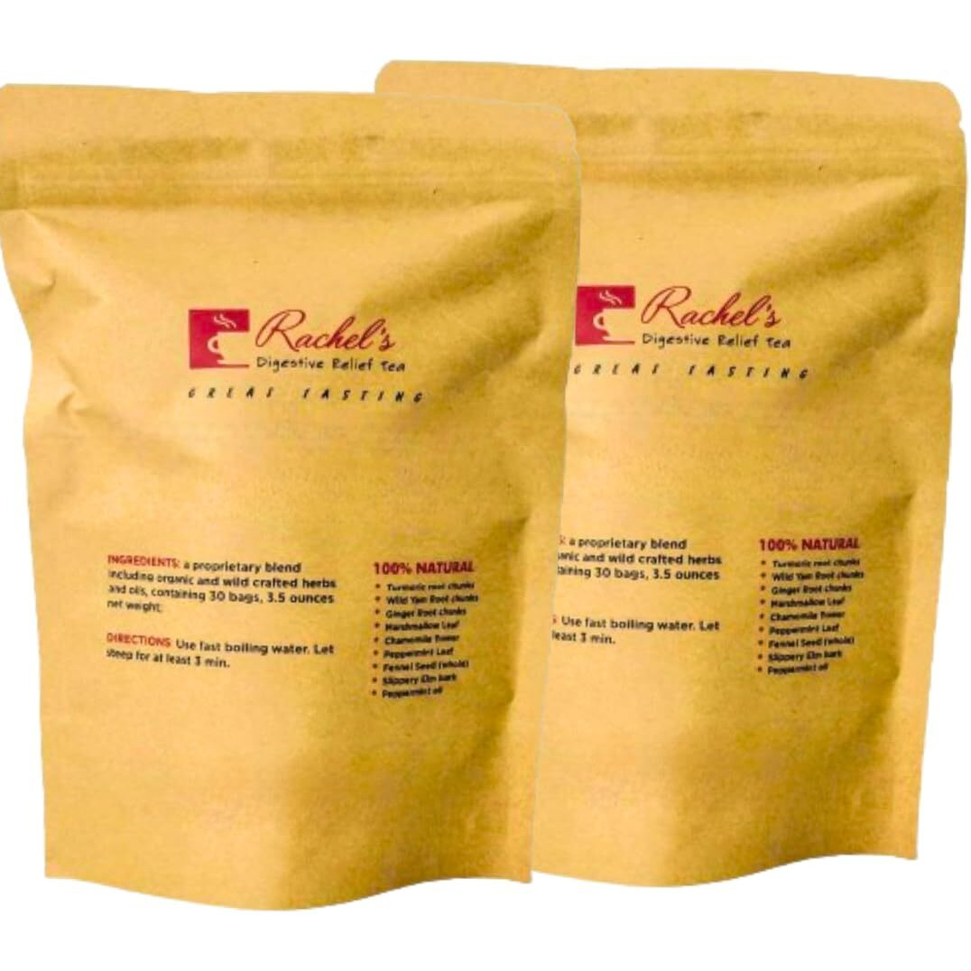 (60 Bags/120 Cups) Rachels Tea Turmeric, Wild Yam, Ginger, Marshmallow, Chamomile, Peppermint, Fennel Slippery Elm