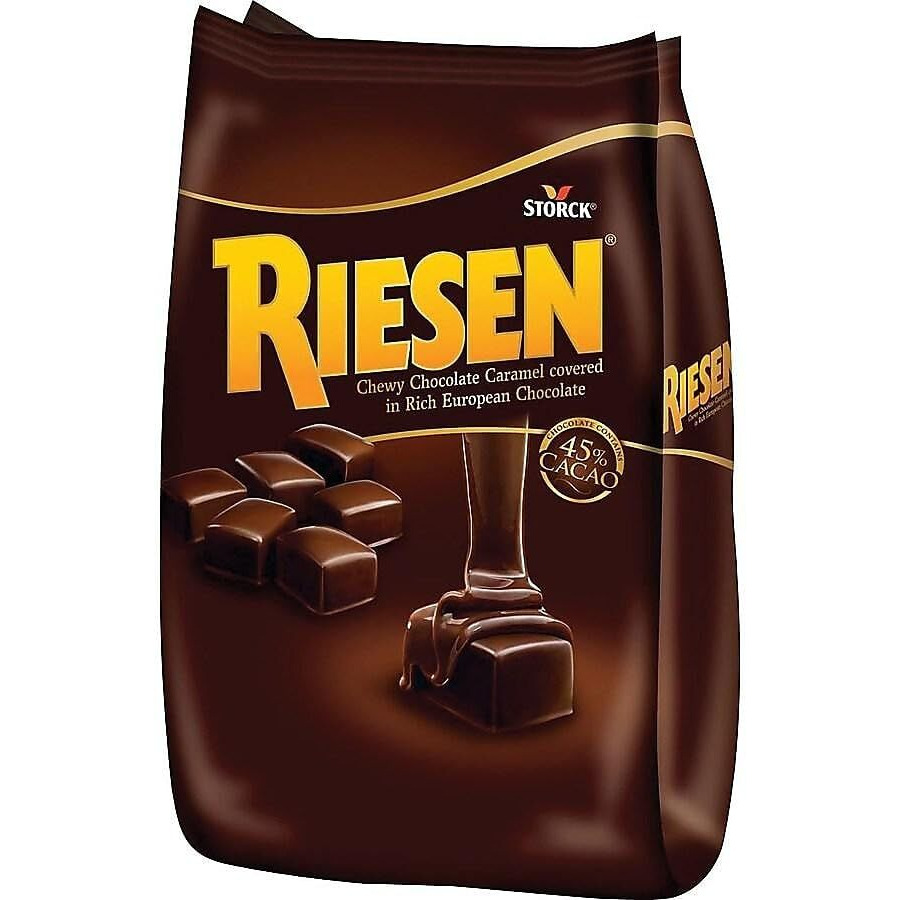 Riesen Chewy Caramel Dark Chocolate Pieces, 30 Oz. (Sul398052)